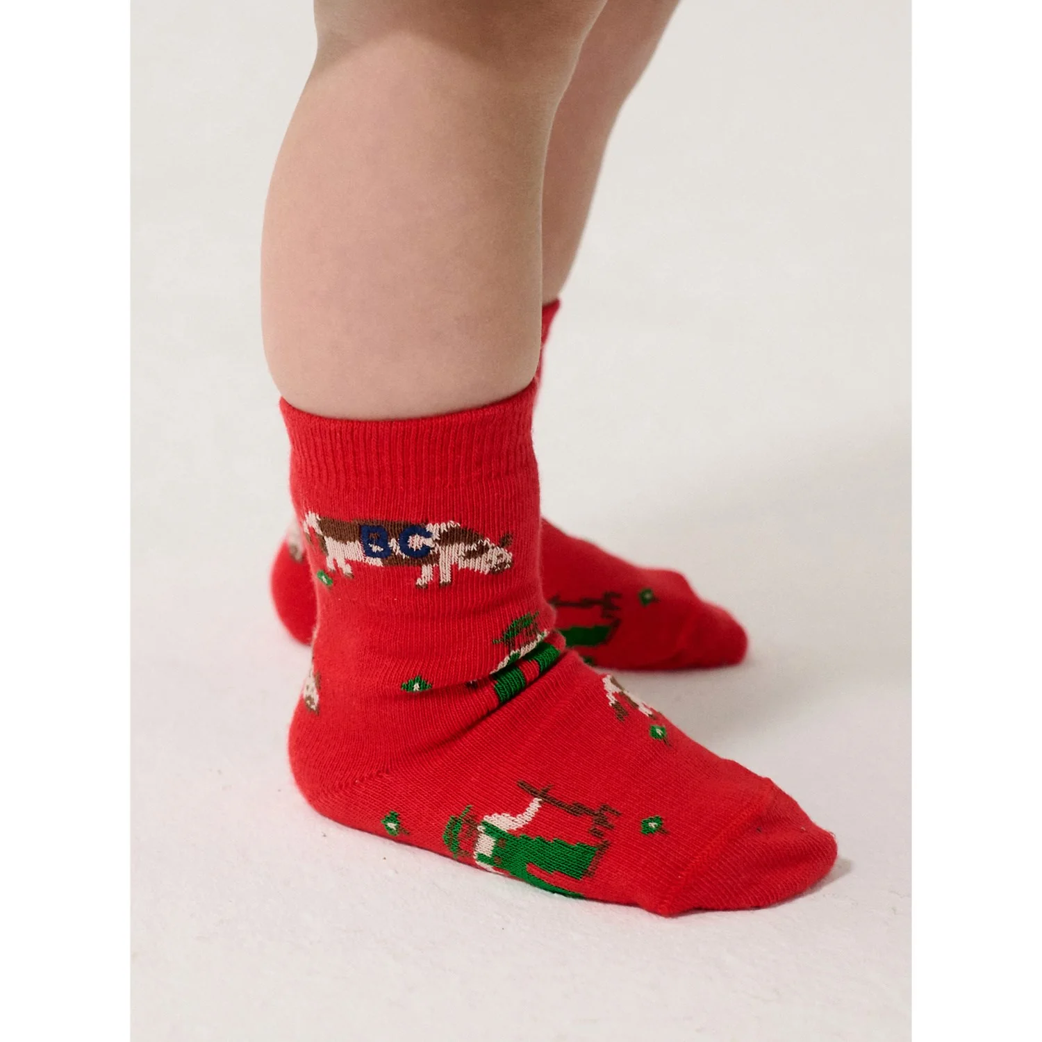 Bobo Choses Red Farm Adventure All Over Short Socks - Image 2