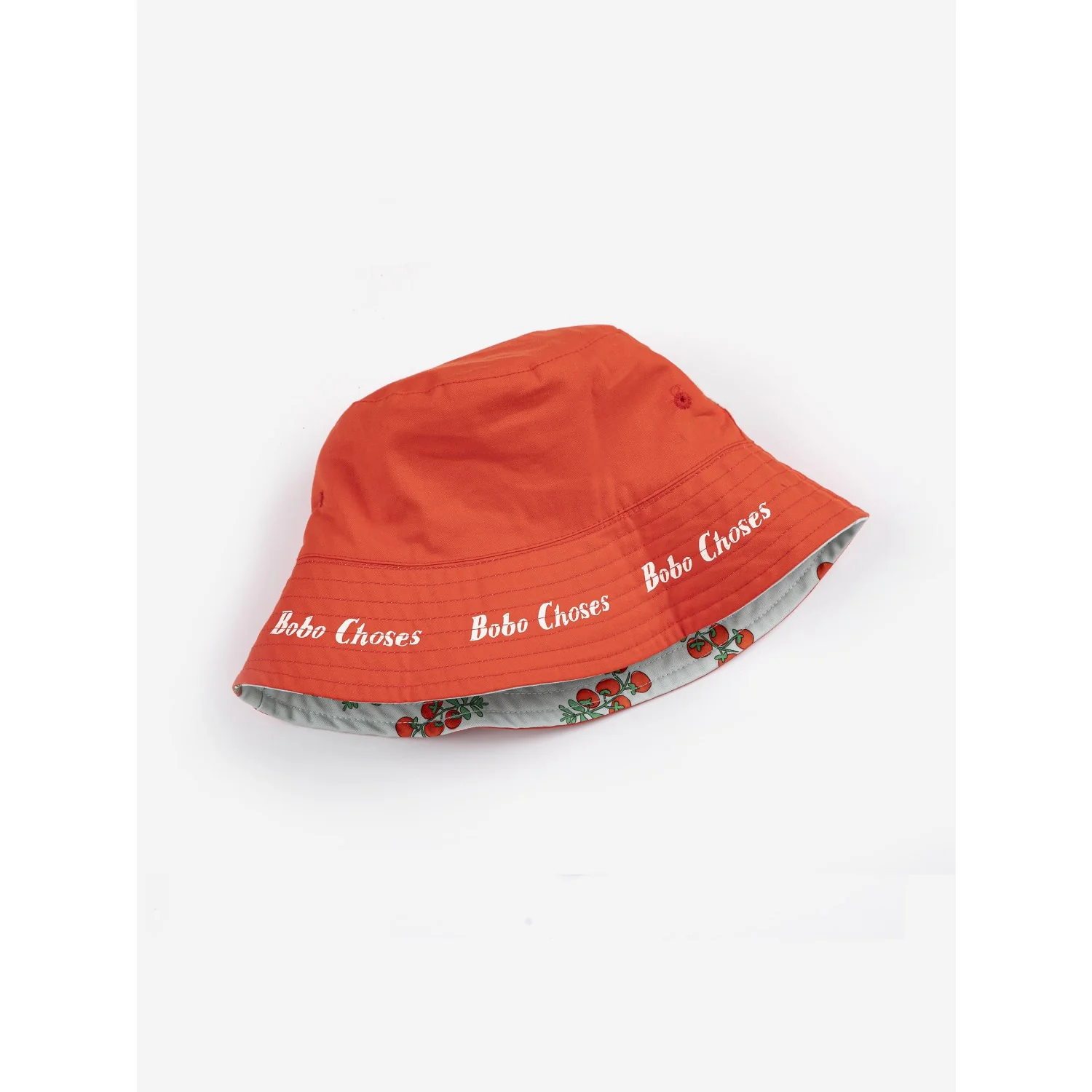 Bobo Choses Red Juicy Tomatoes All Over Reversible Hat - Image 11