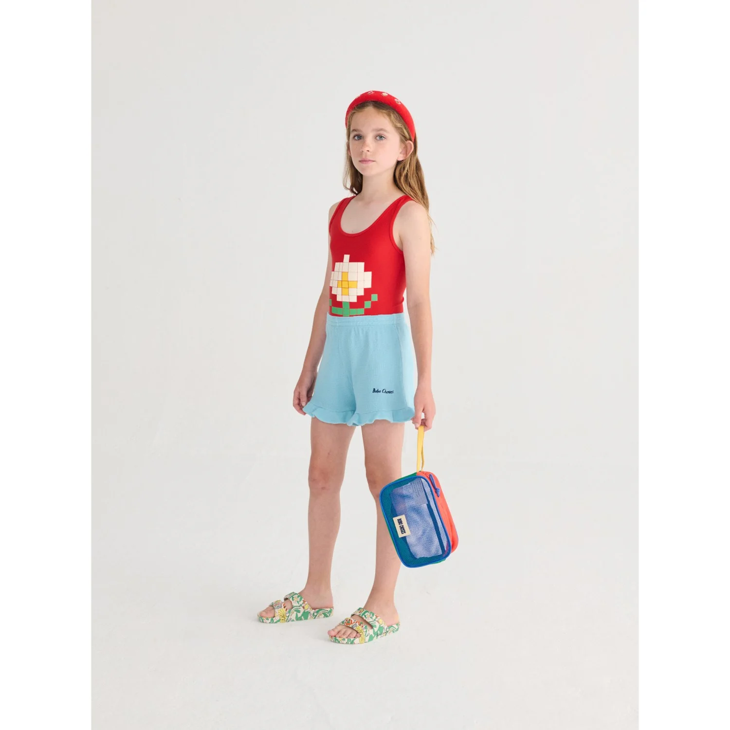 Bobo Choses Red Pixel Daisy Swimsuit - Image 4