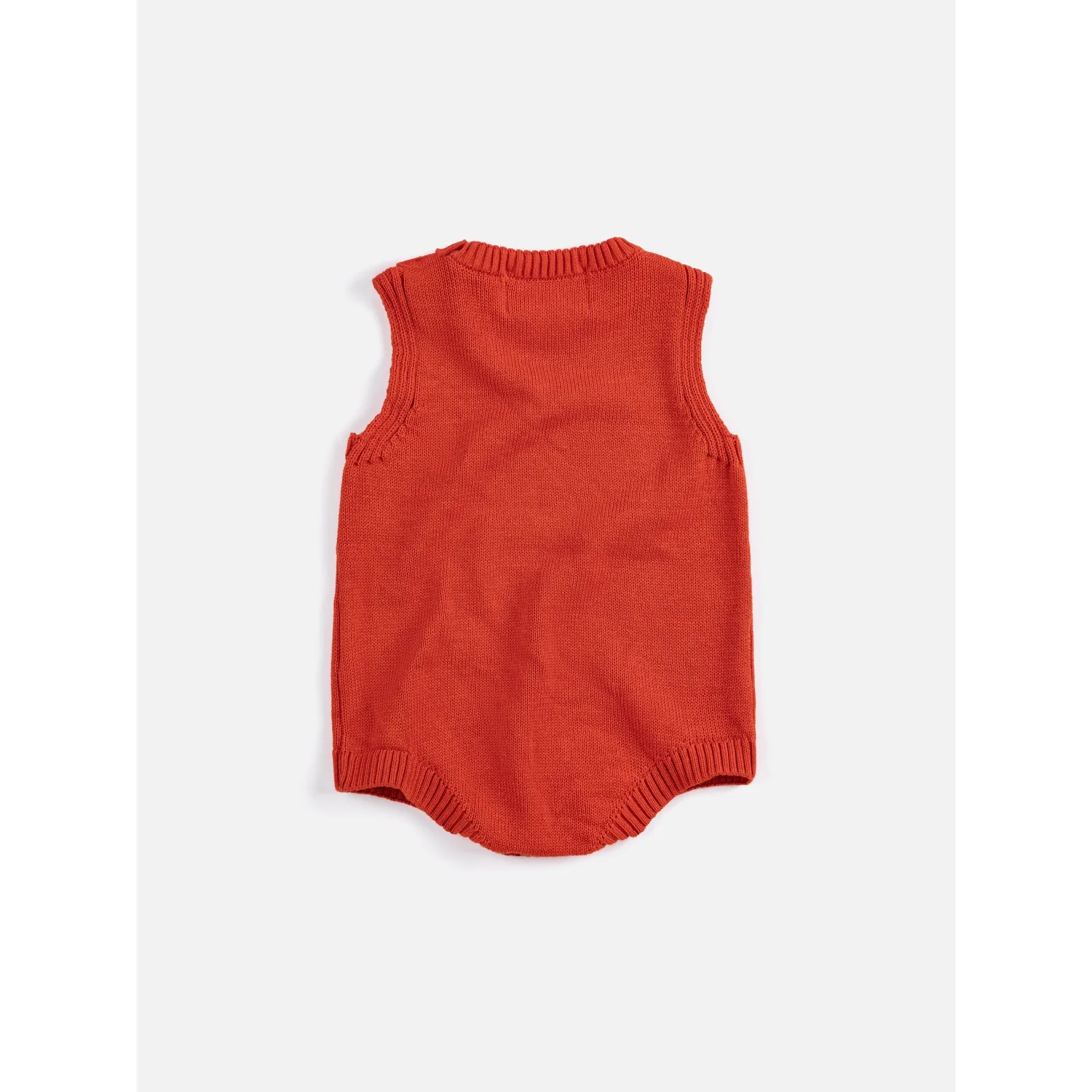 Bobo Choses Red Pixel Strawberry Knitted Romper - Image 2