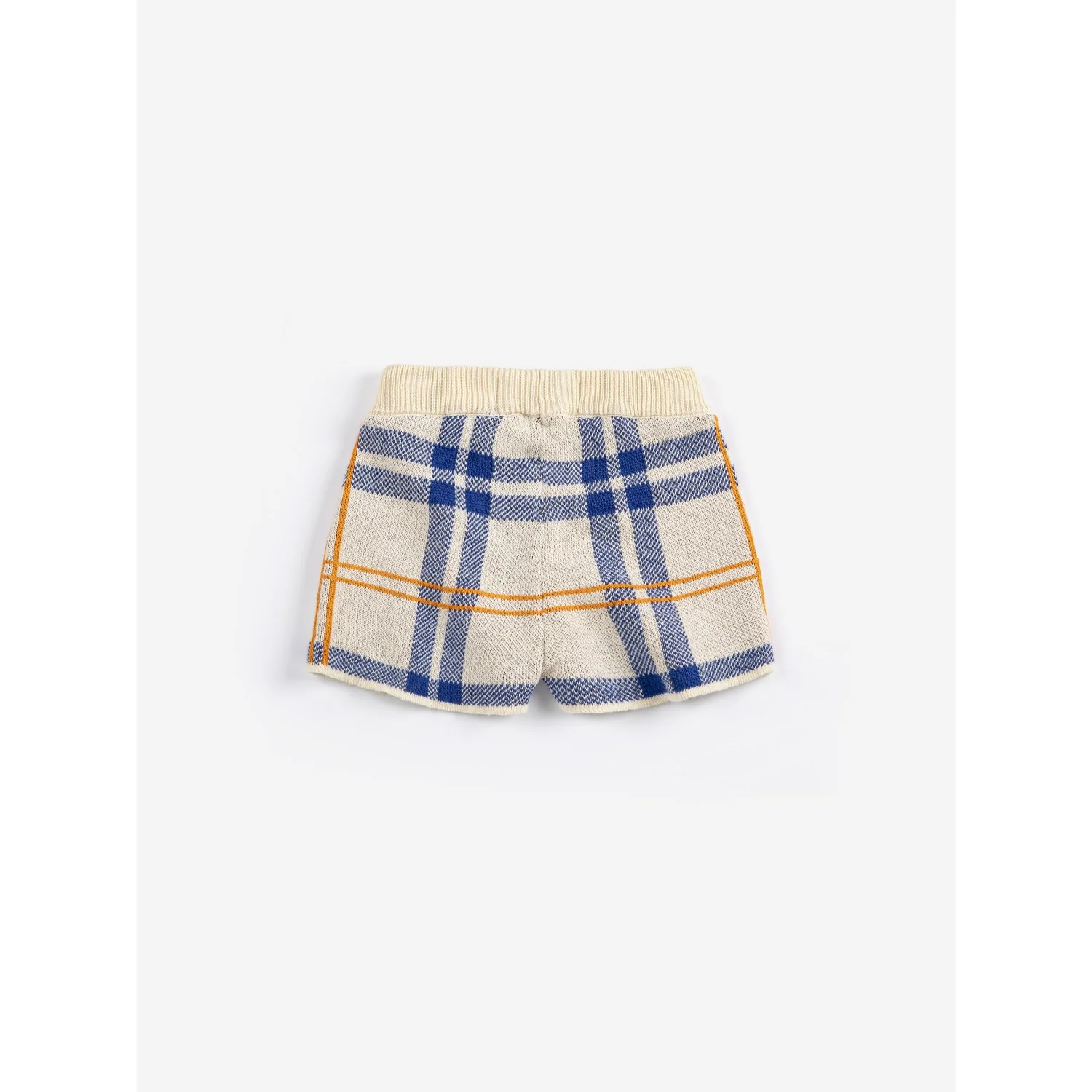 Bobo Choses White Fun Tartan Knitted Shorts - Image 3
