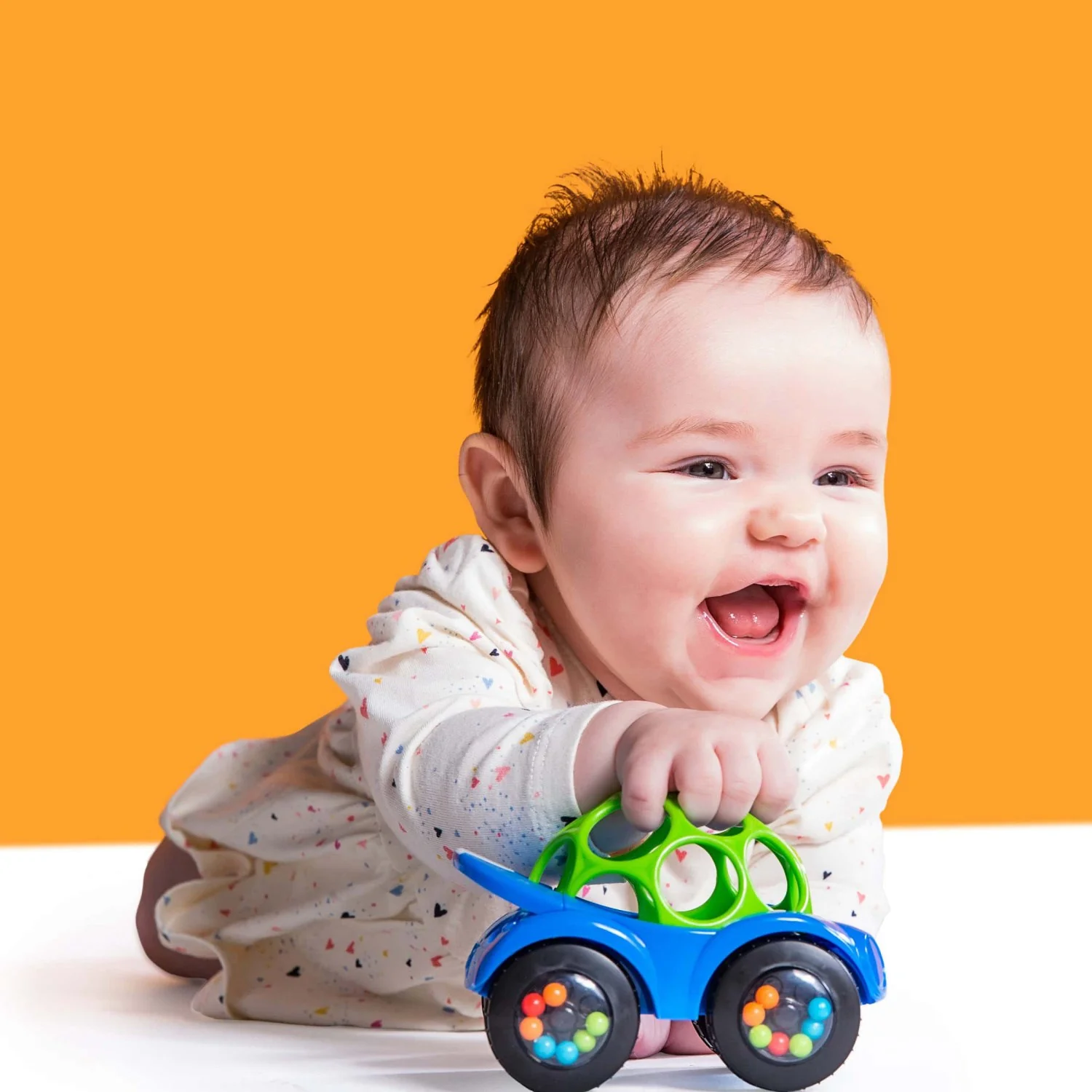 Bright Starts Blue Toy Car Rattle & Roll Buggie™ - Image 3