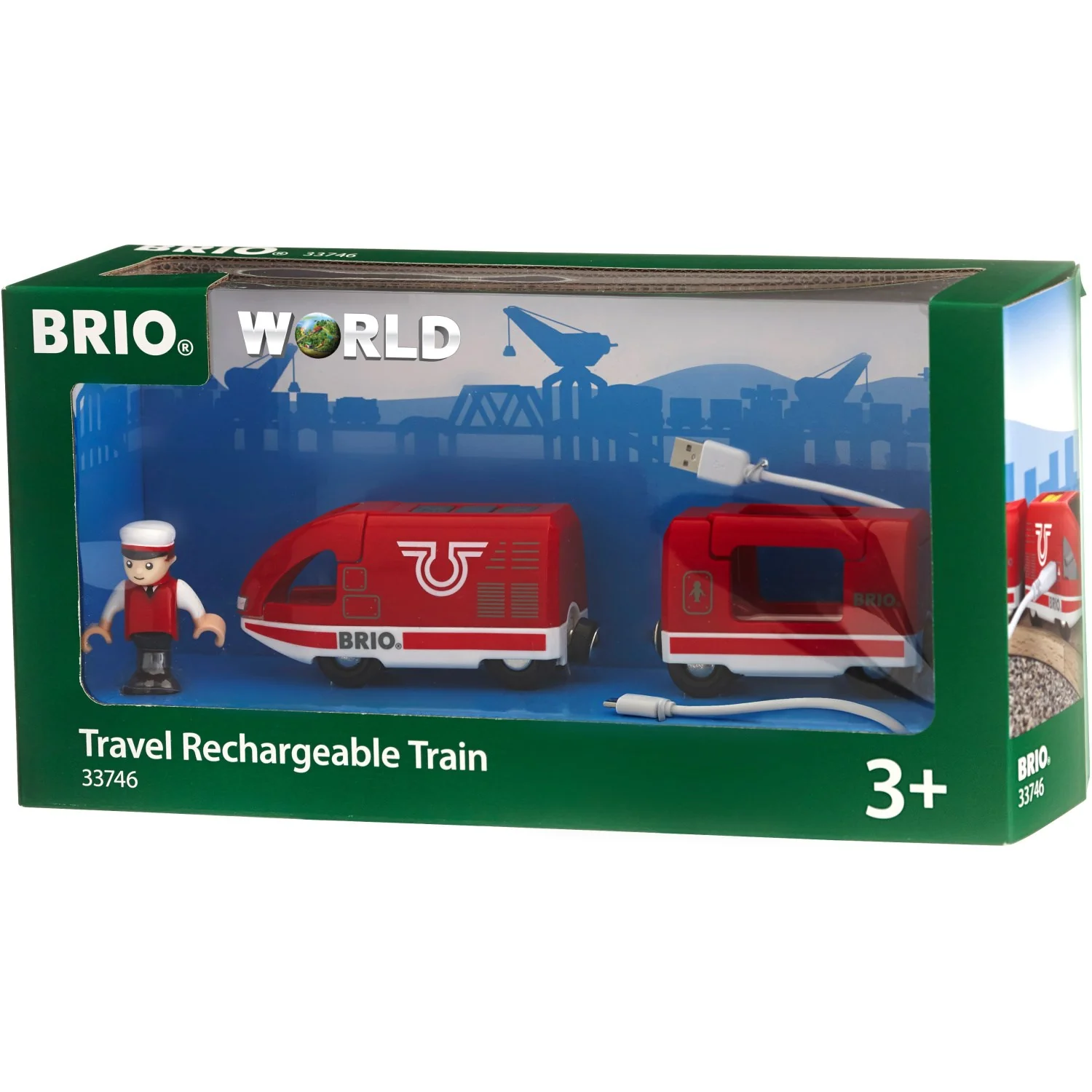 BRIO® 33746 Genopladeligt Tog Med USB-kabel