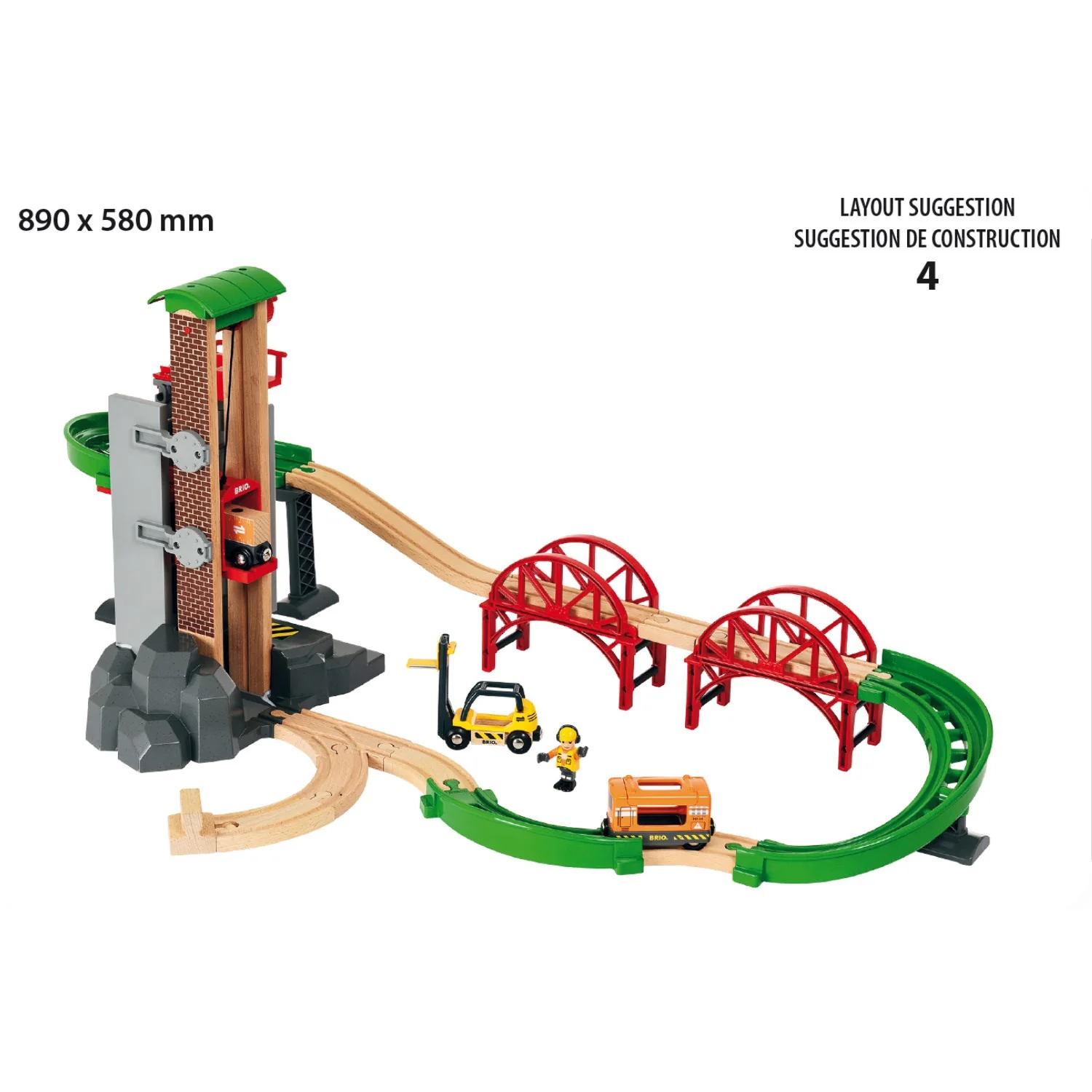 BRIO® 33887 Togbane, Løft & Læs Med Lagerbygning - Image 8