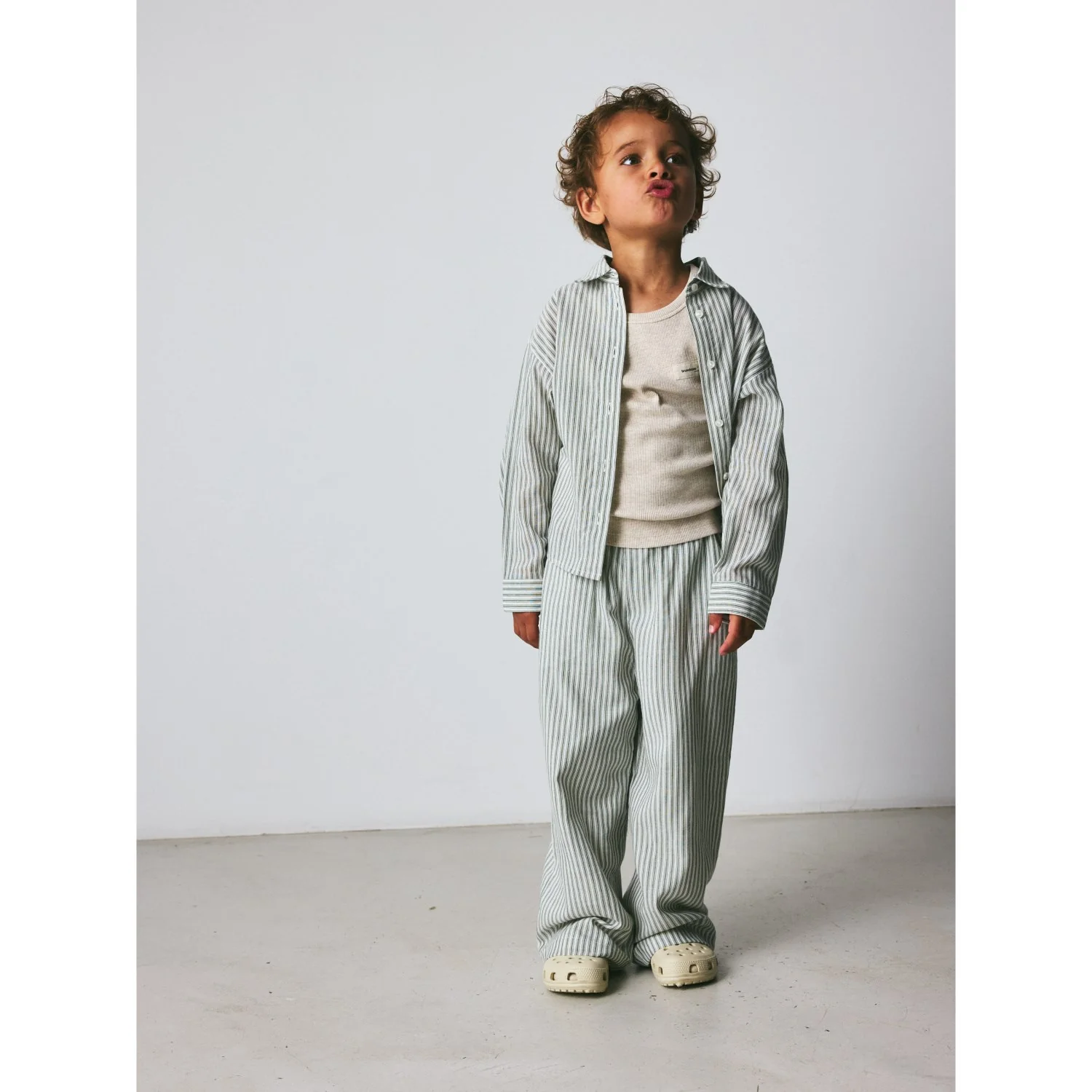 brunobruno nation Agave Green Stripe Nohrla Stripe Shirt - Image 2