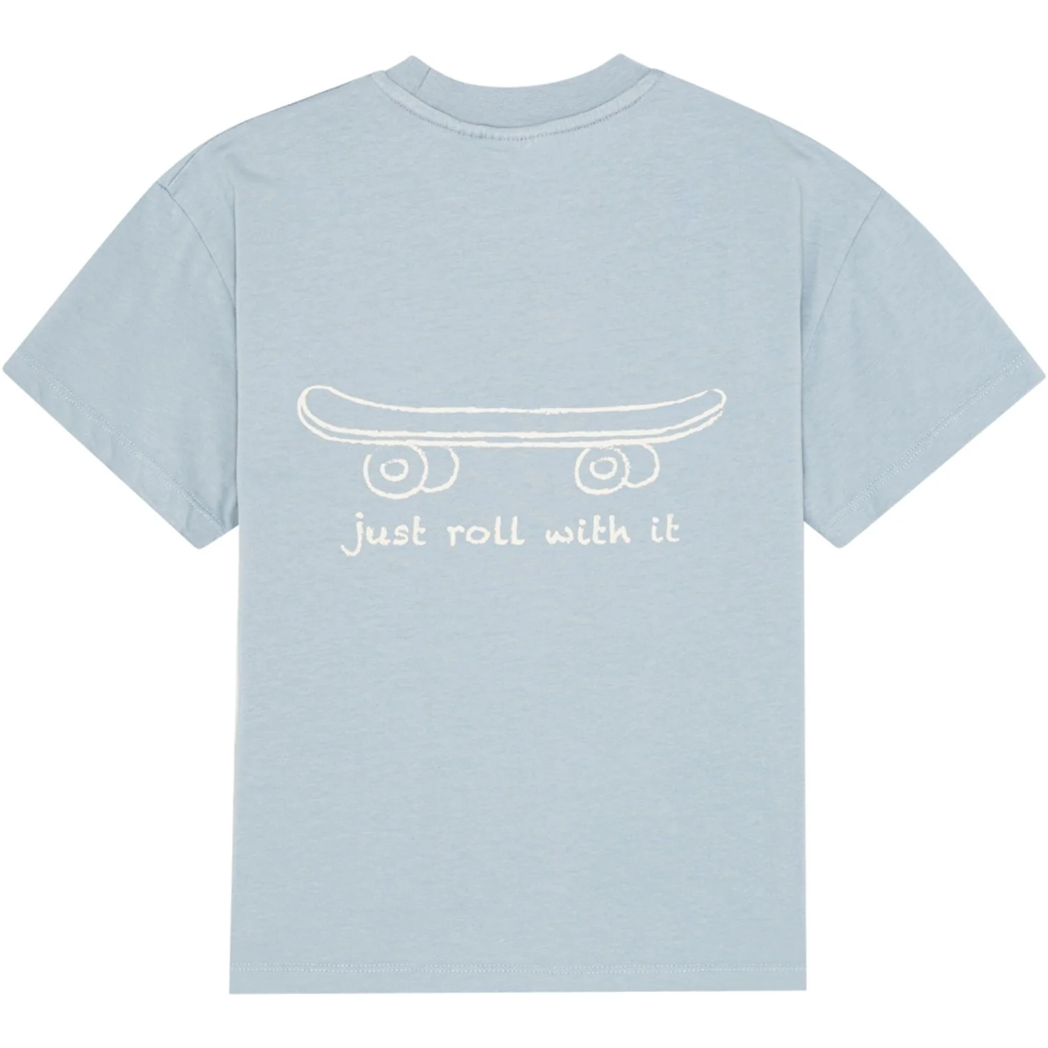 brunobruno nation Dusty Blue Skateboard Nanna T-Shirt - Image 4