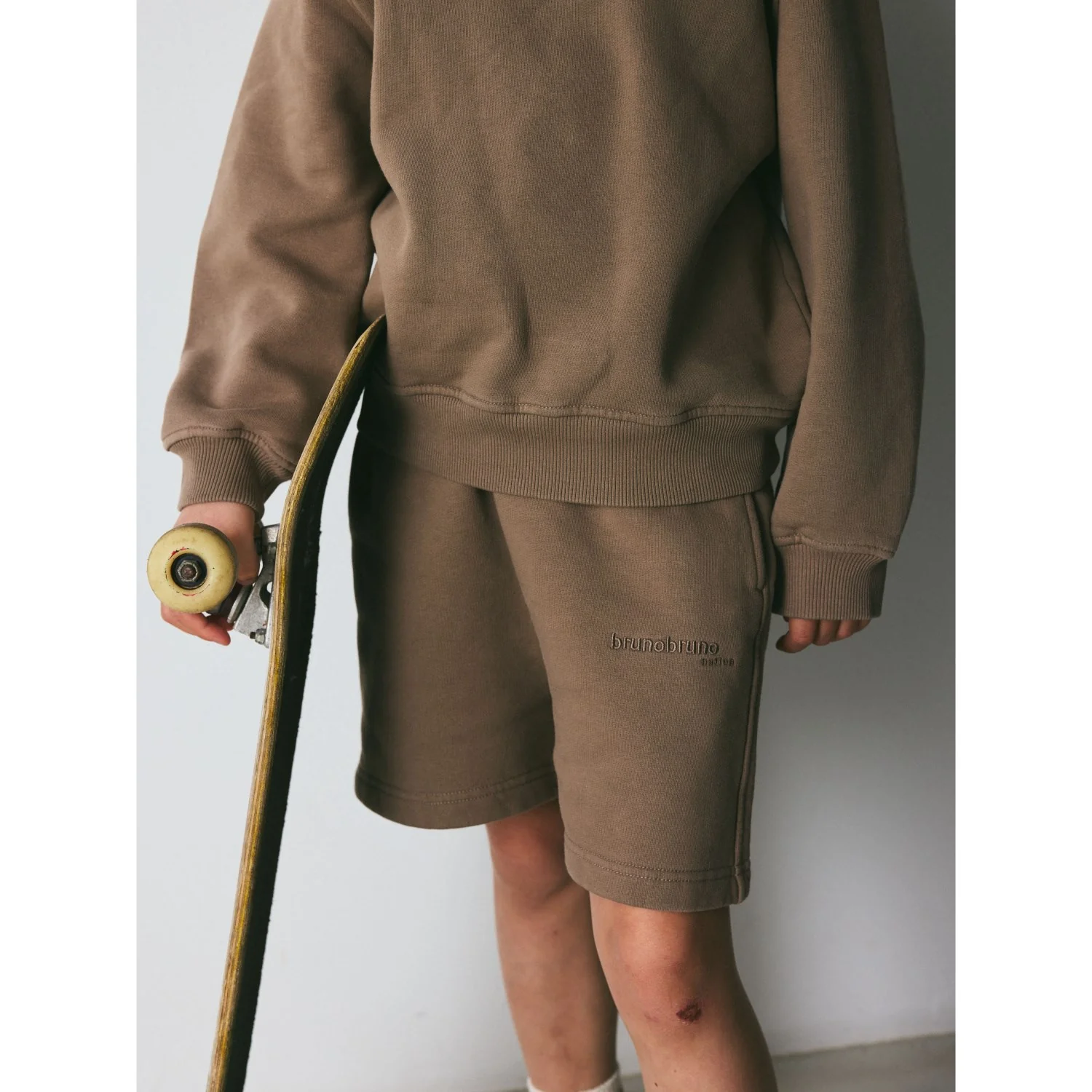 brunobruno nation Walnut Brown Theo Sweatshorts - Image 3