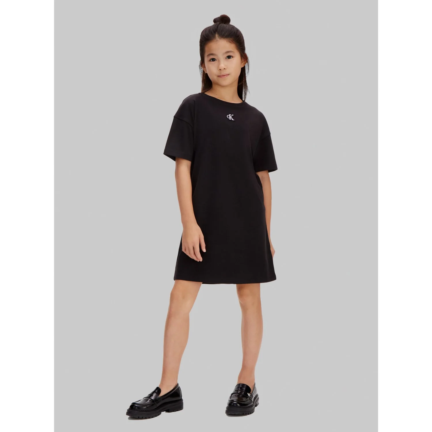 Calvin Klein 1716 Black Ck Monogram Tee Dress - Image 4