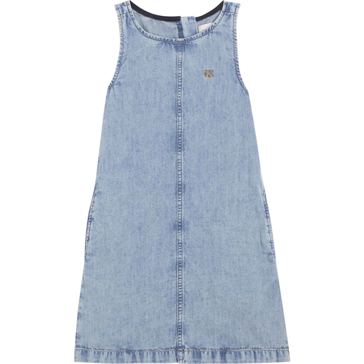 Calvin Klein Andrew Wash Denim Sleeveless Dress