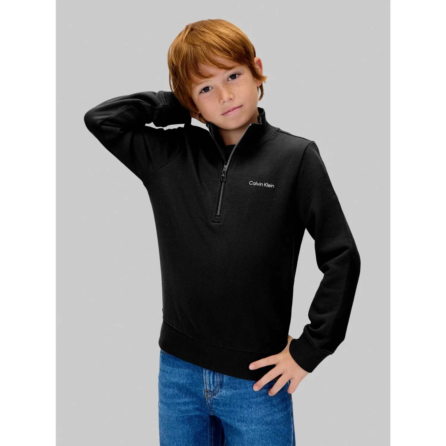 Calvin Klein Ck Black Chest Inst. Logo Half Zip - Image 3