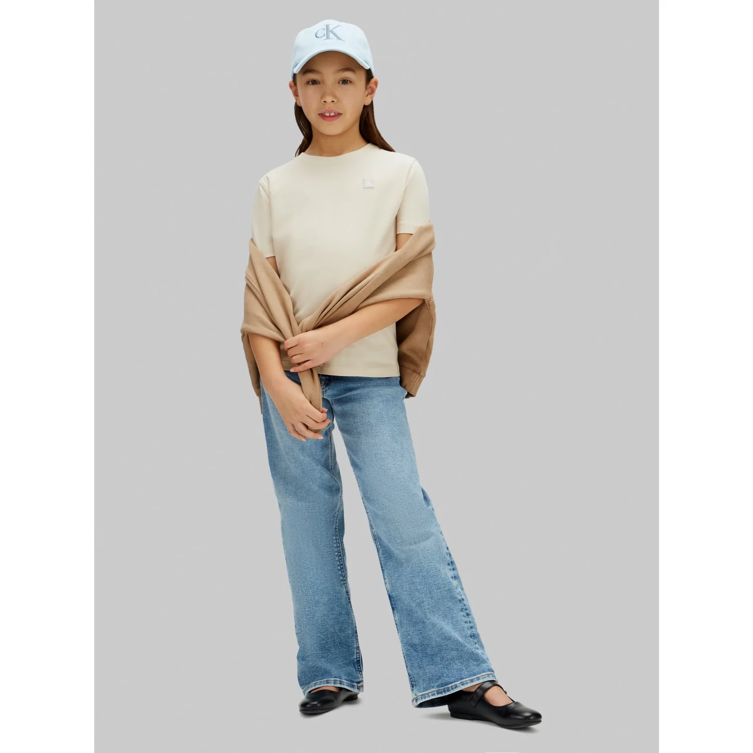 Calvin Klein Oatmeal Mono Mini Badge Reg T-Shirt - Image 4