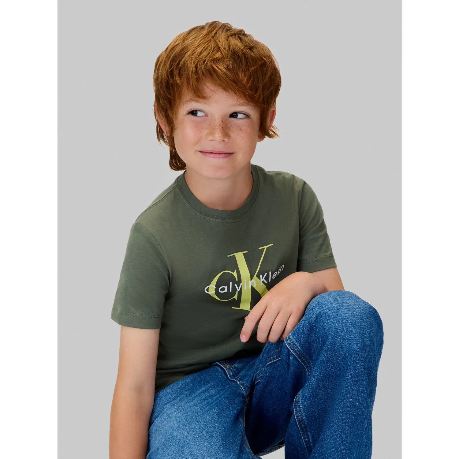 Calvin Klein Thyme Ck Monogram Ss T-Shirt - Image 5