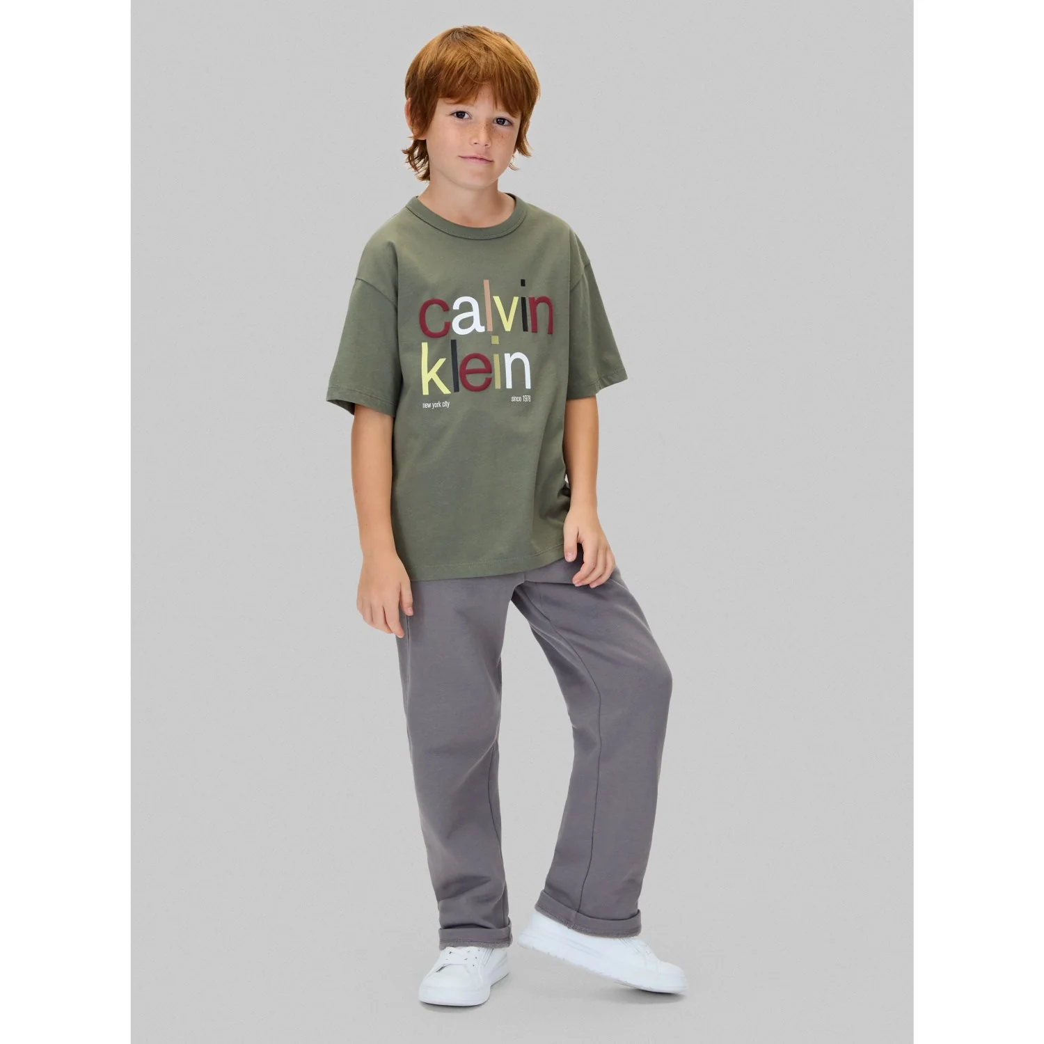 Calvin Klein Thyme Color Logo Graphic Ss T-Shirt - Image 4