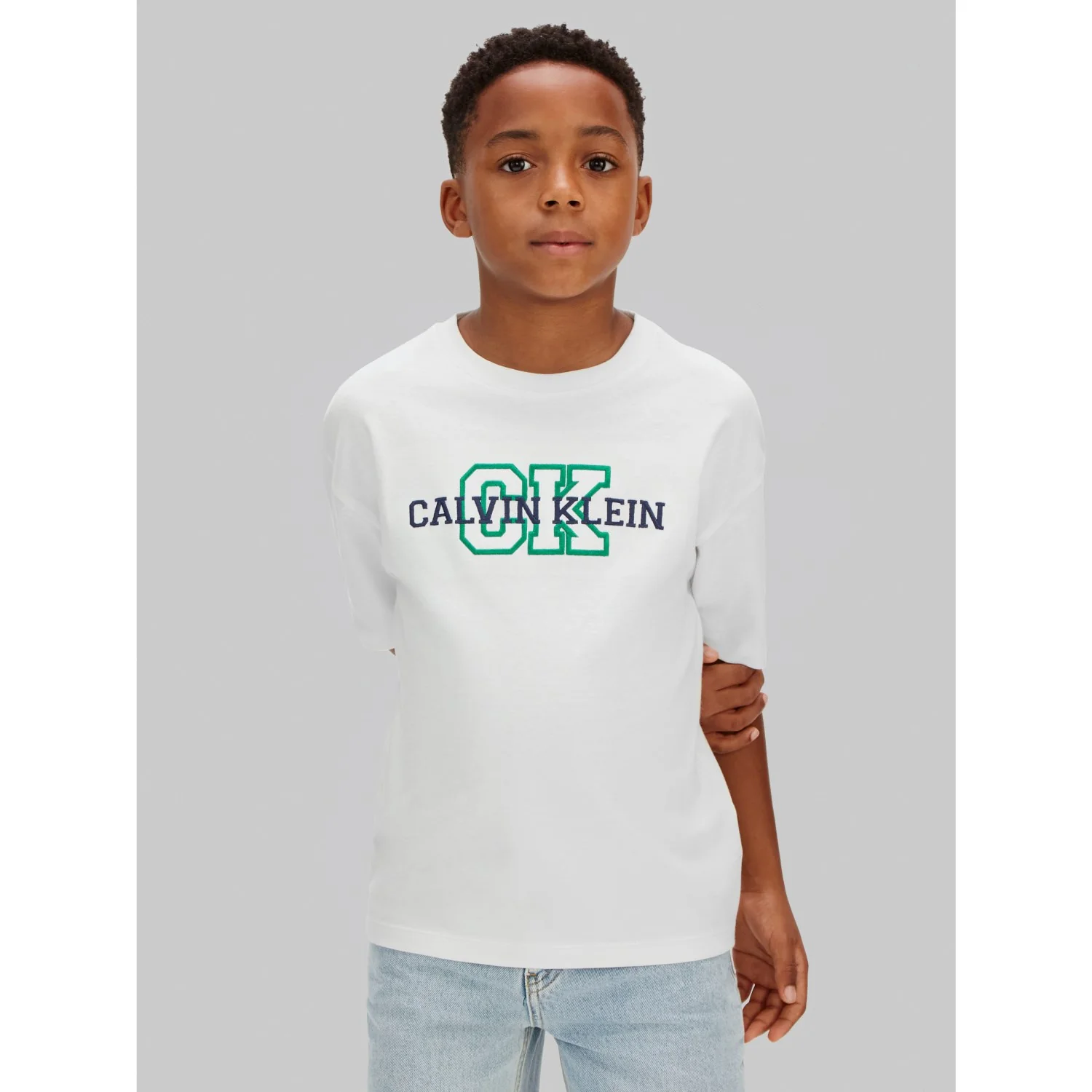 Calvin Klein White Varsity Logo Ss T-Shirt - Image 4
