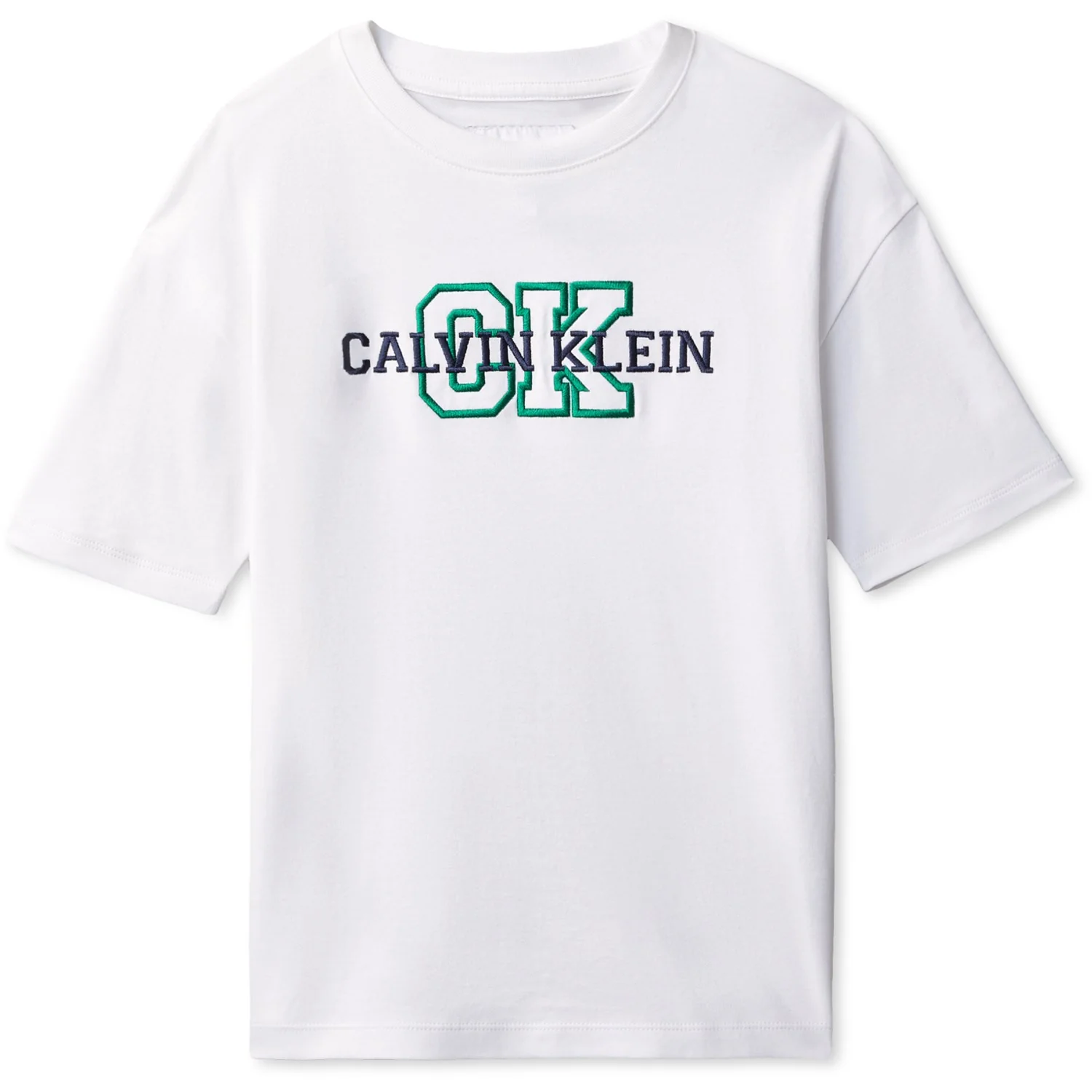 Calvin Klein White Varsity Logo Ss T-Shirt - Image 6