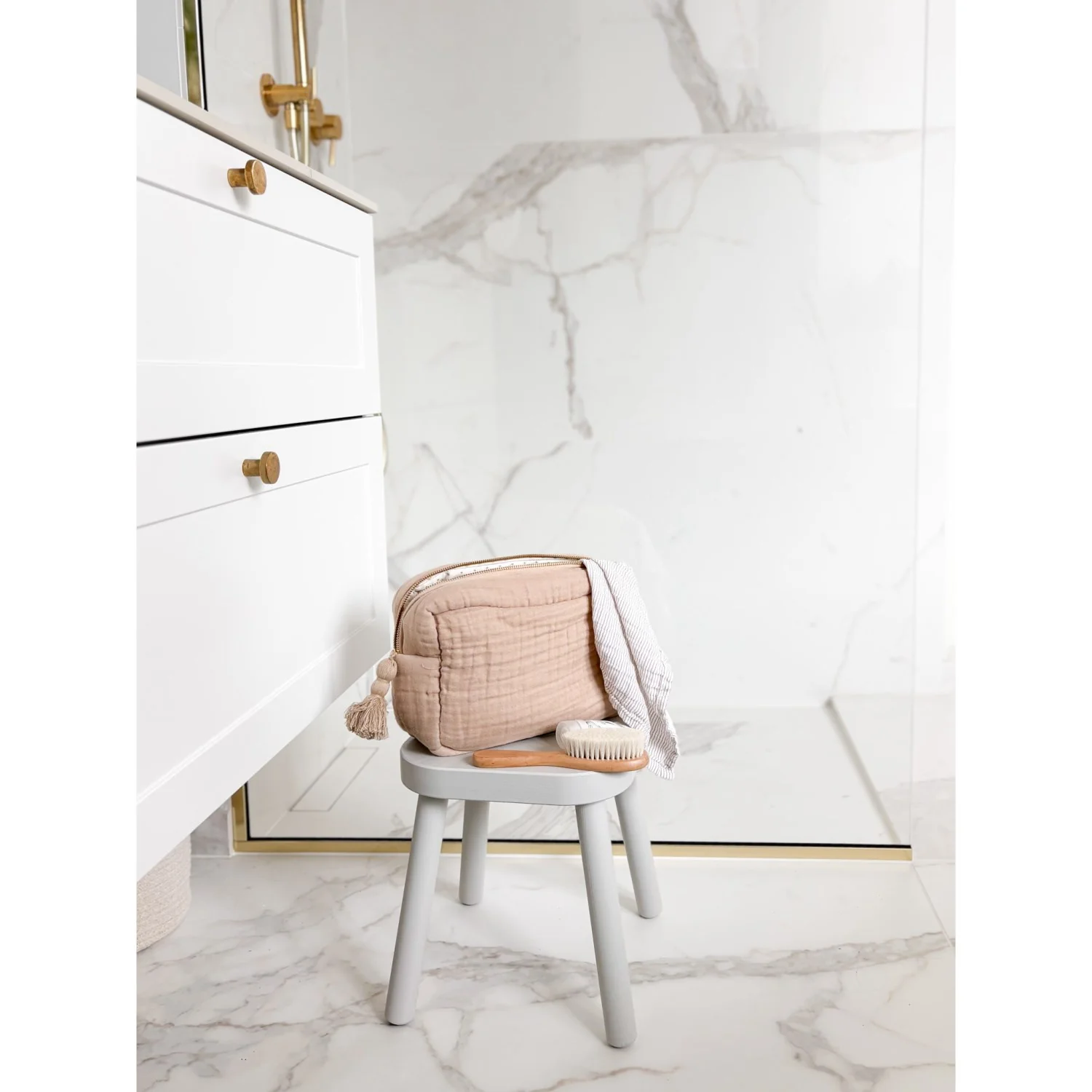 Cam Cam Copenhagen Latte Rowan Muslin Toiletry Bag - Image 2