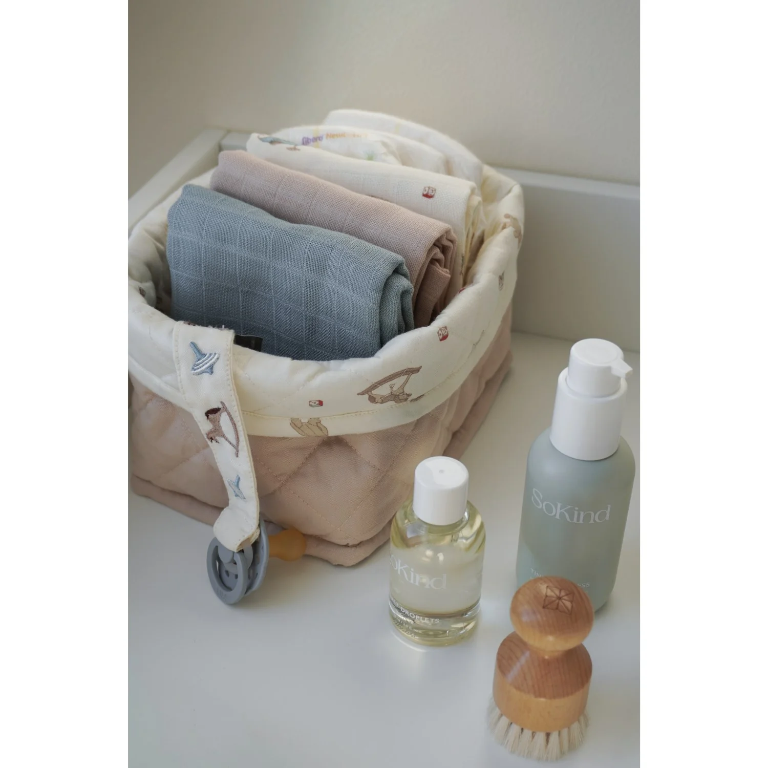 Cam Cam Copenhagen Vintage Toys Quilted Storage Basket 2-Pack - Image 2