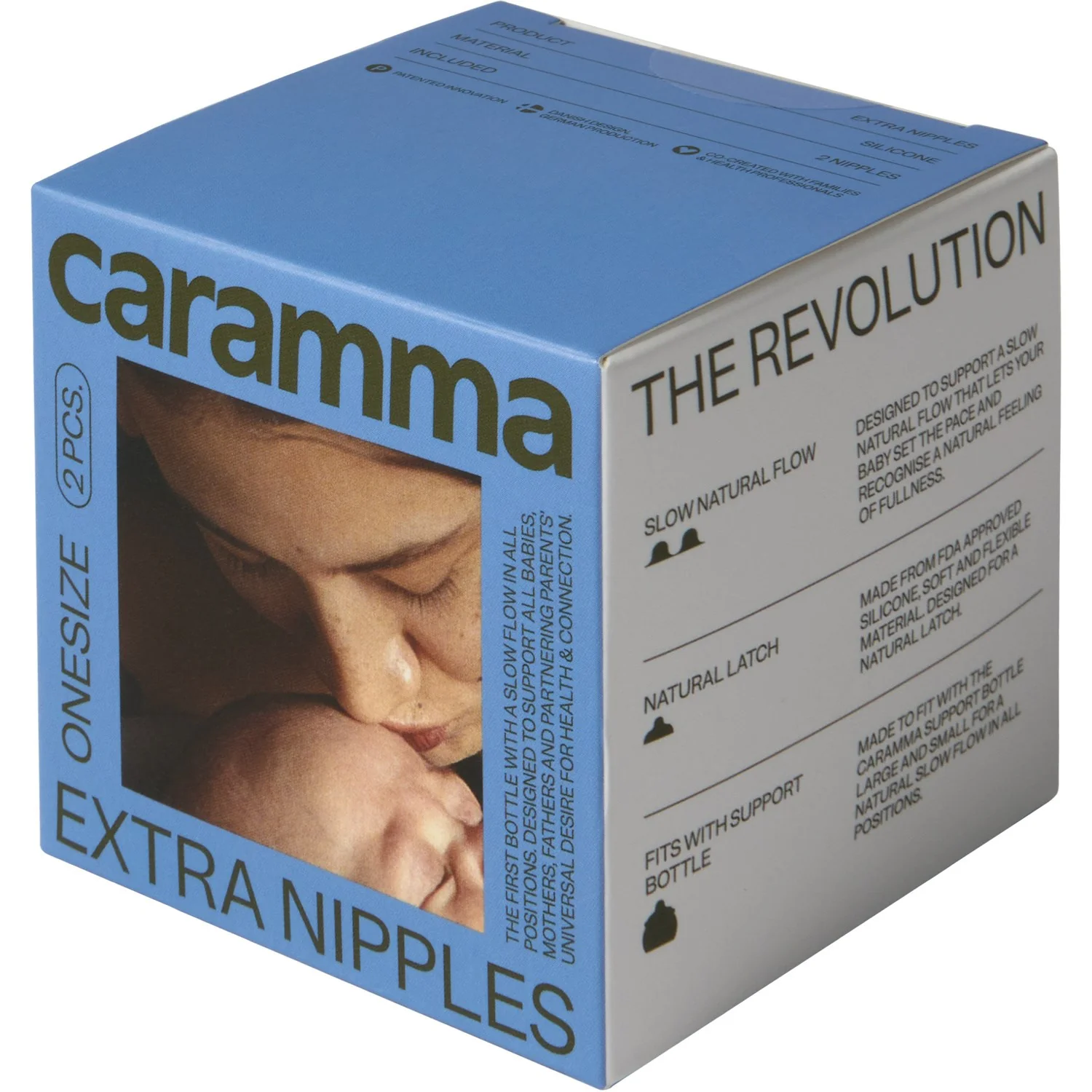 Caramma Nautral Pure Silicone Extra Nipples - Image 2