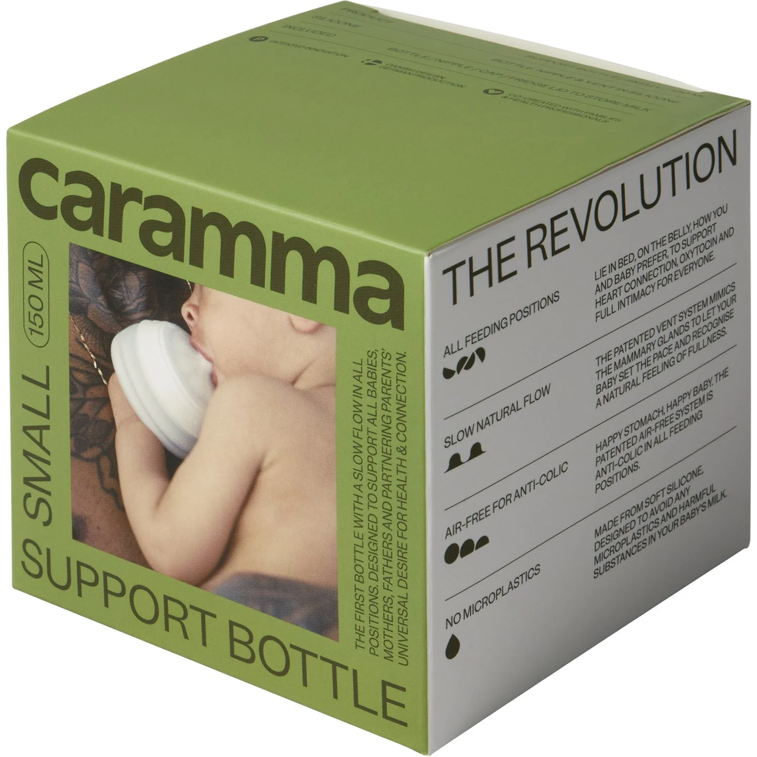 Caramma Nautral Pure Silicone Support Bottle Small - Image 3