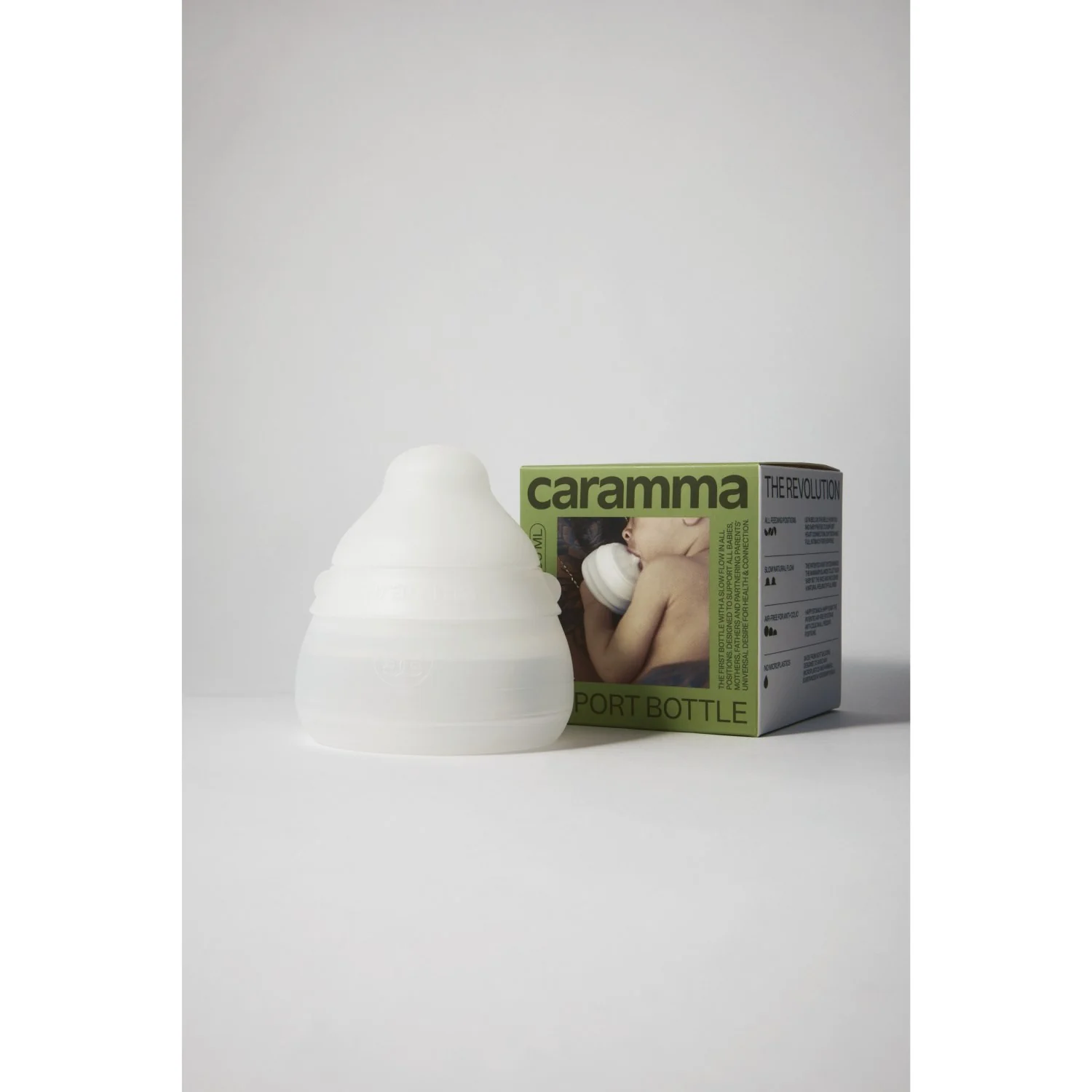 Caramma Nautral Pure Silicone Support Bottle Small - Image 4
