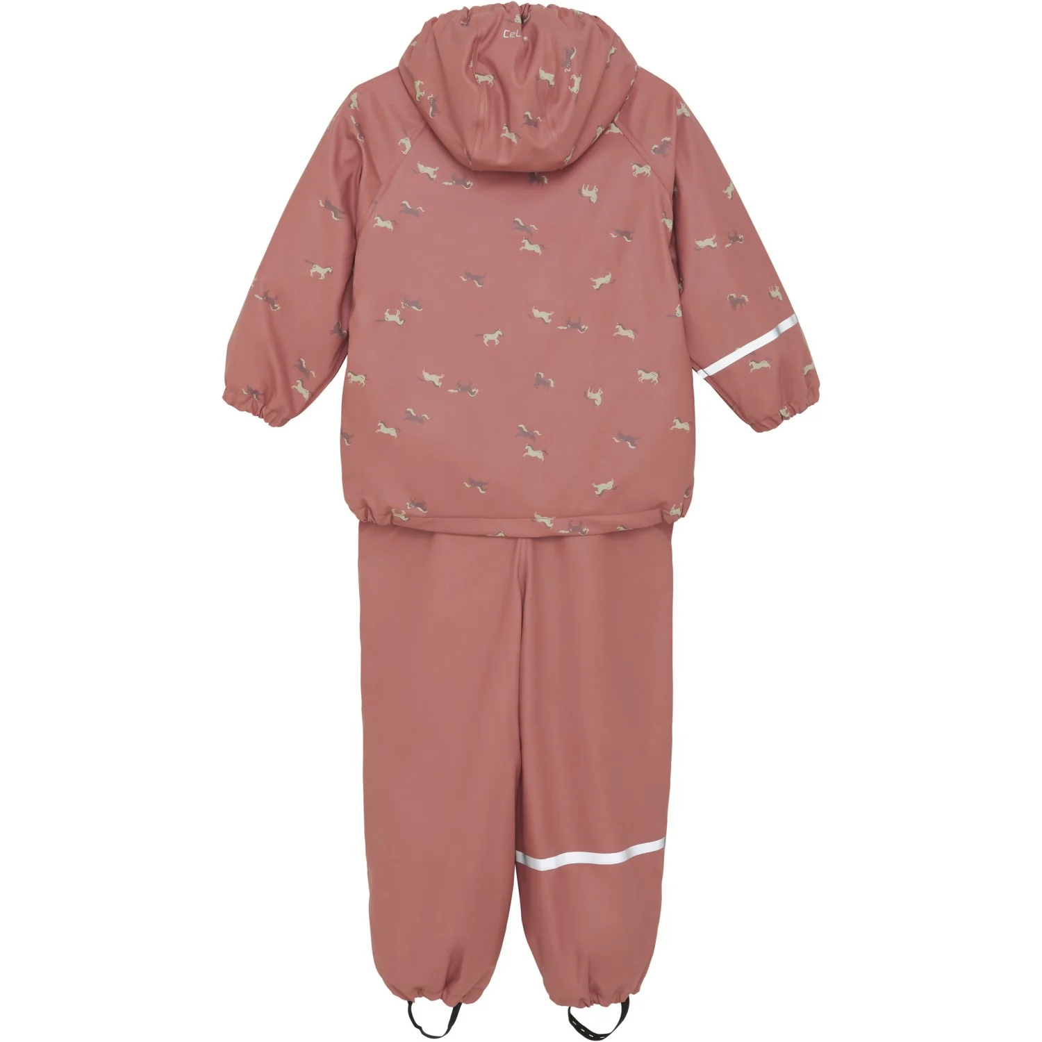 CeLaVi Brick Dust Rainwear Set Aop W. Fleece - Image 2