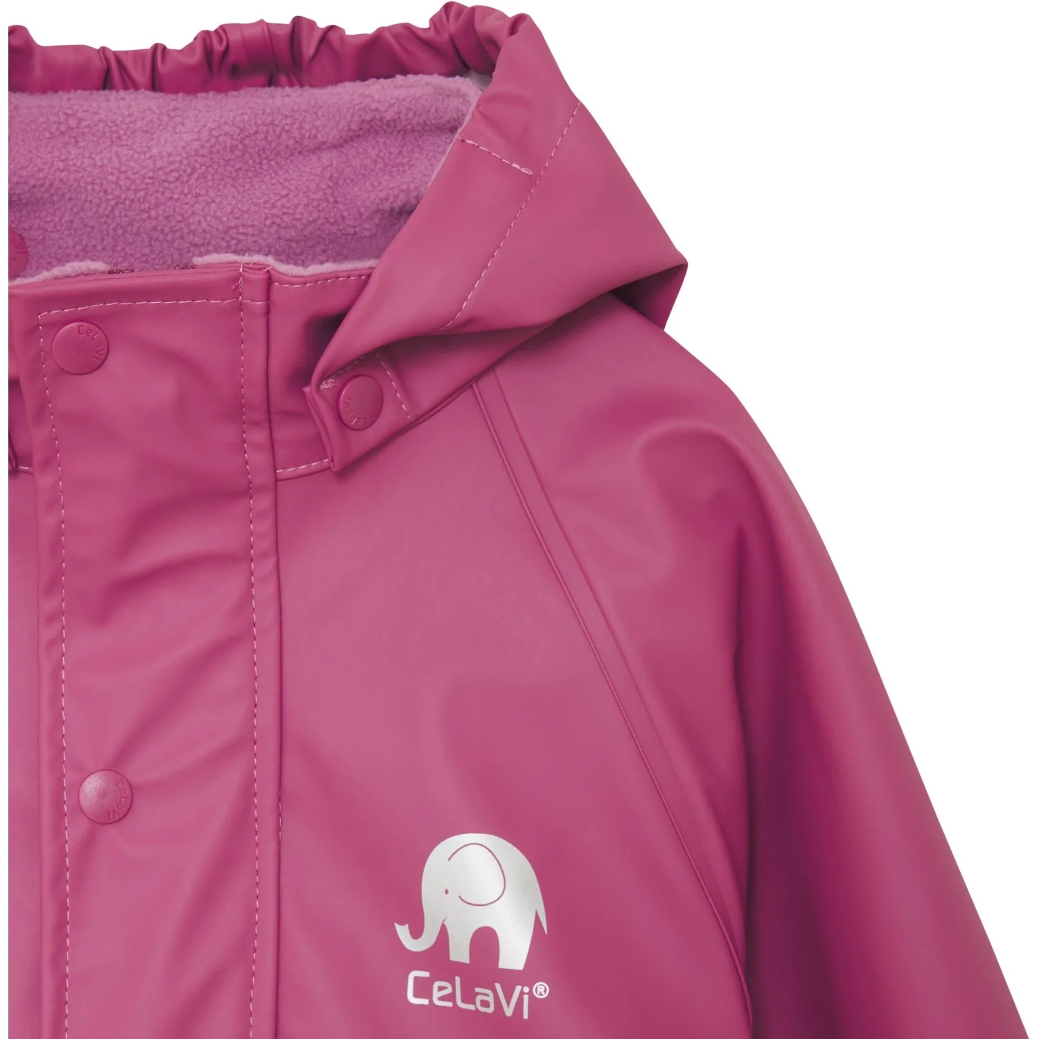CeLaVi Rose Wine Basic Rainwear Set -Solid Pu - Image 2