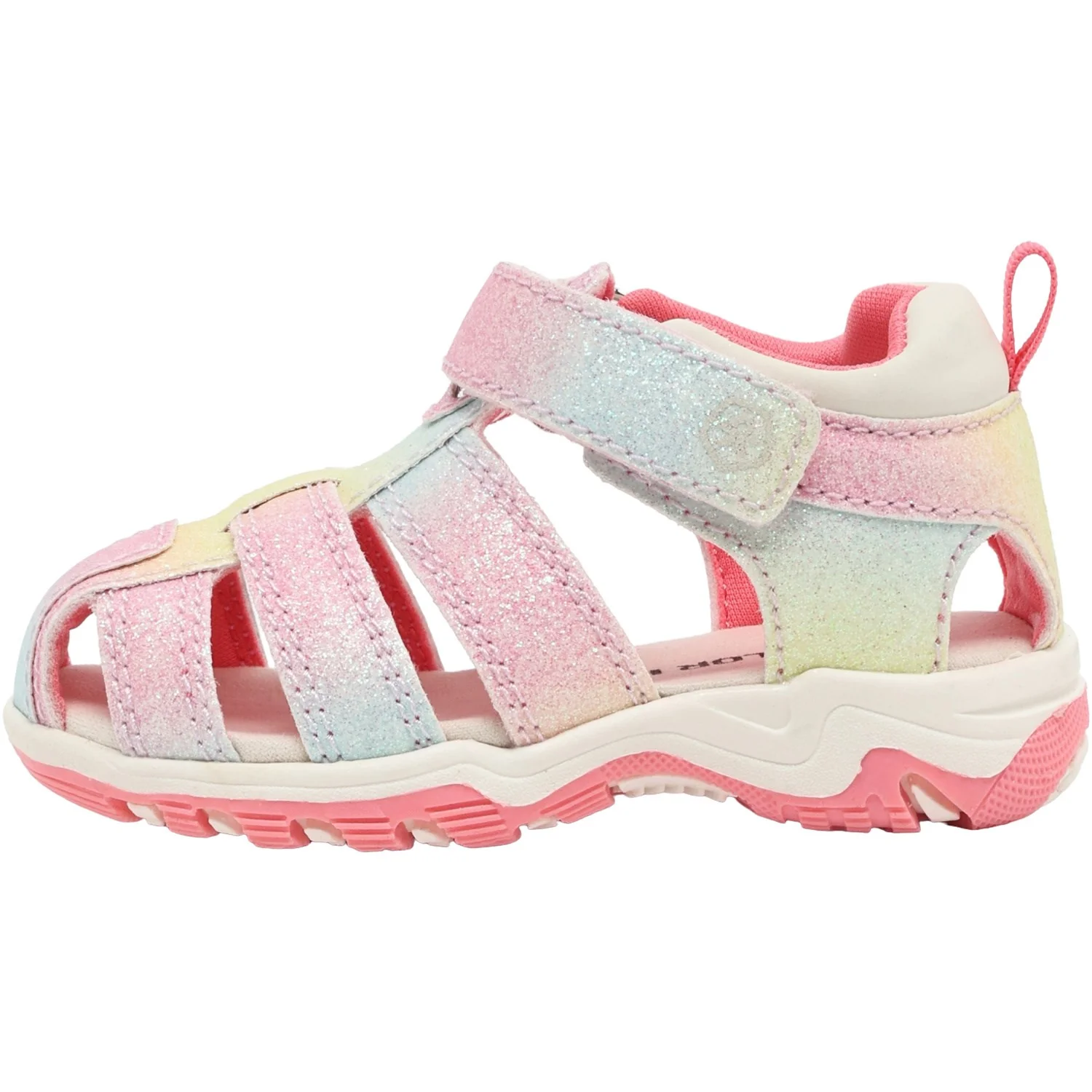 Color Kids Pink Lemonade Baby Sandals W. Velcro Strap - Image 2