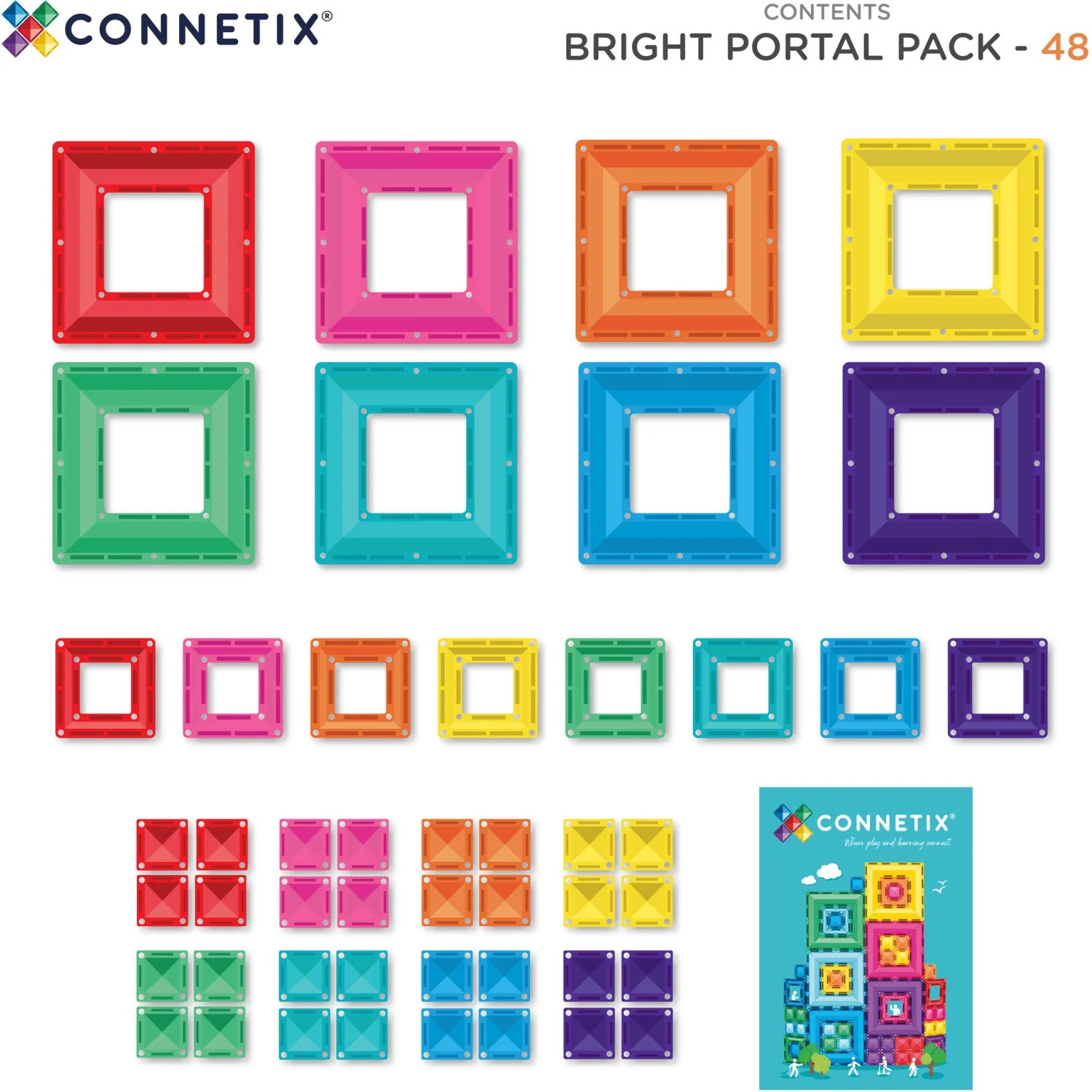 Connetix Multicolour Bright Portal Pack 48 Pcs - Image 5