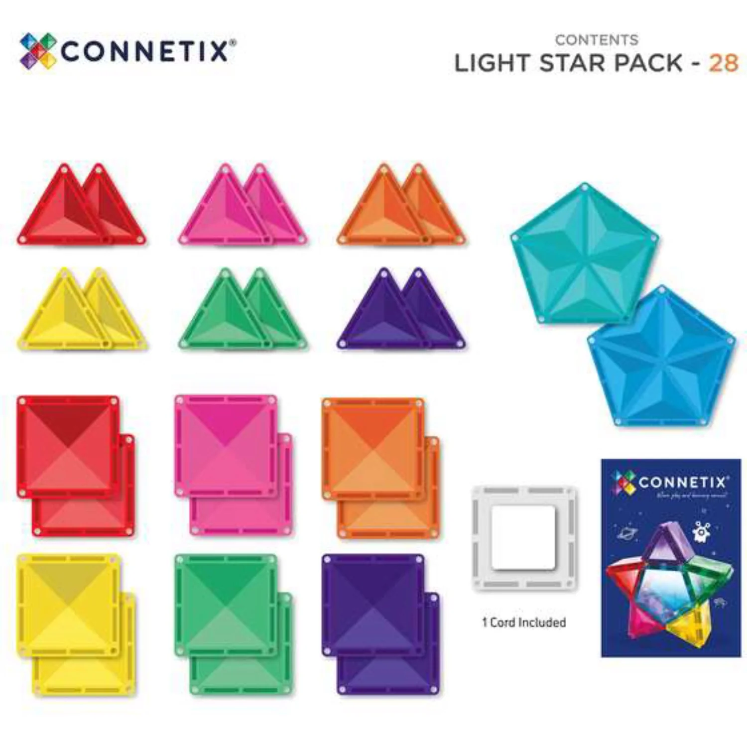 Connetix Multicolour Light Star Pack 28 Pcs - Image 4