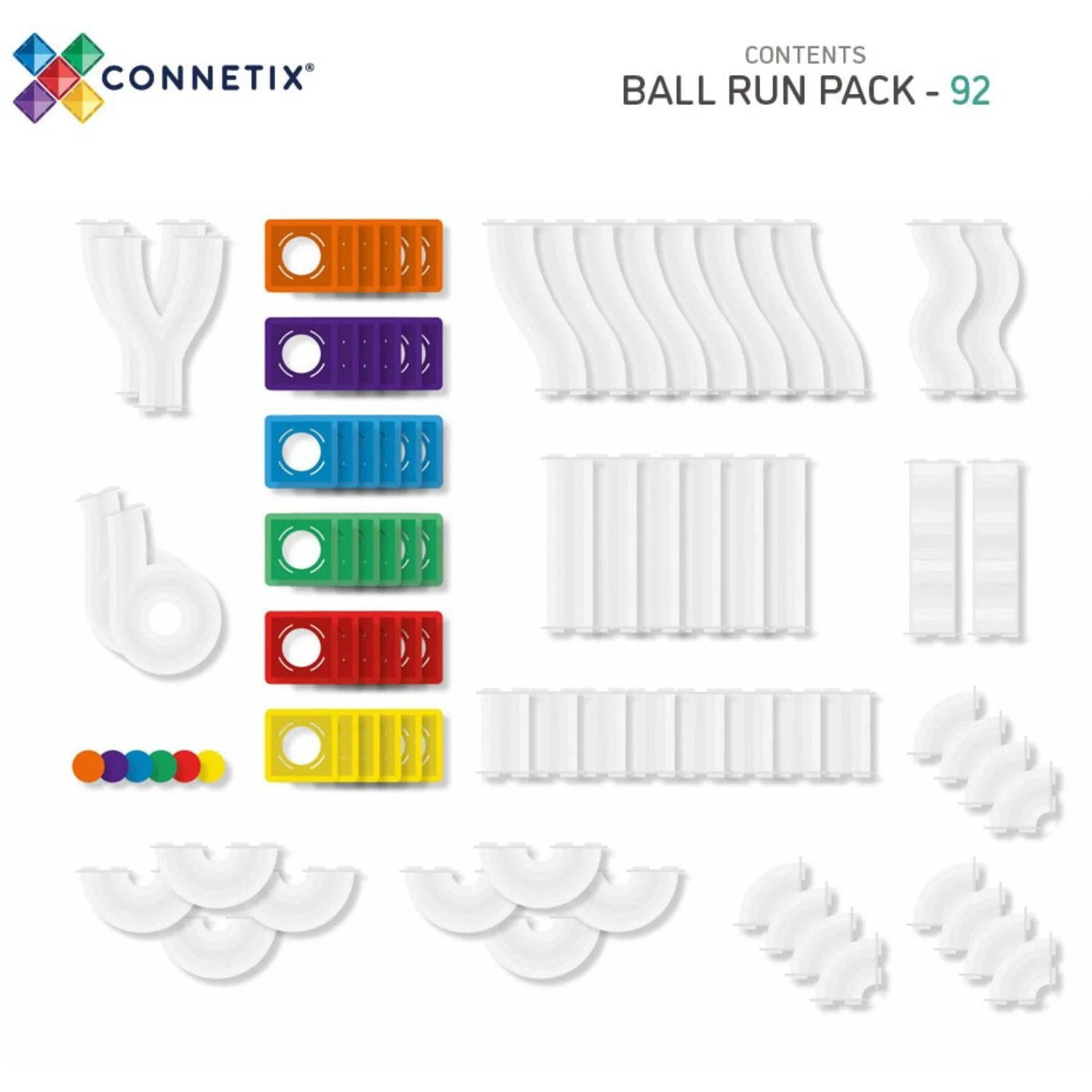 Connetix Rainbow Ball Run Pack 92 Pieces - Image 8