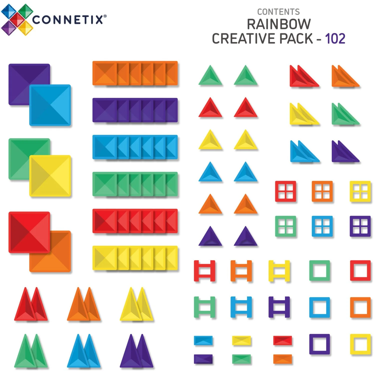 Connetix Rainbow Creative Pack 102 Pieces - Image 8