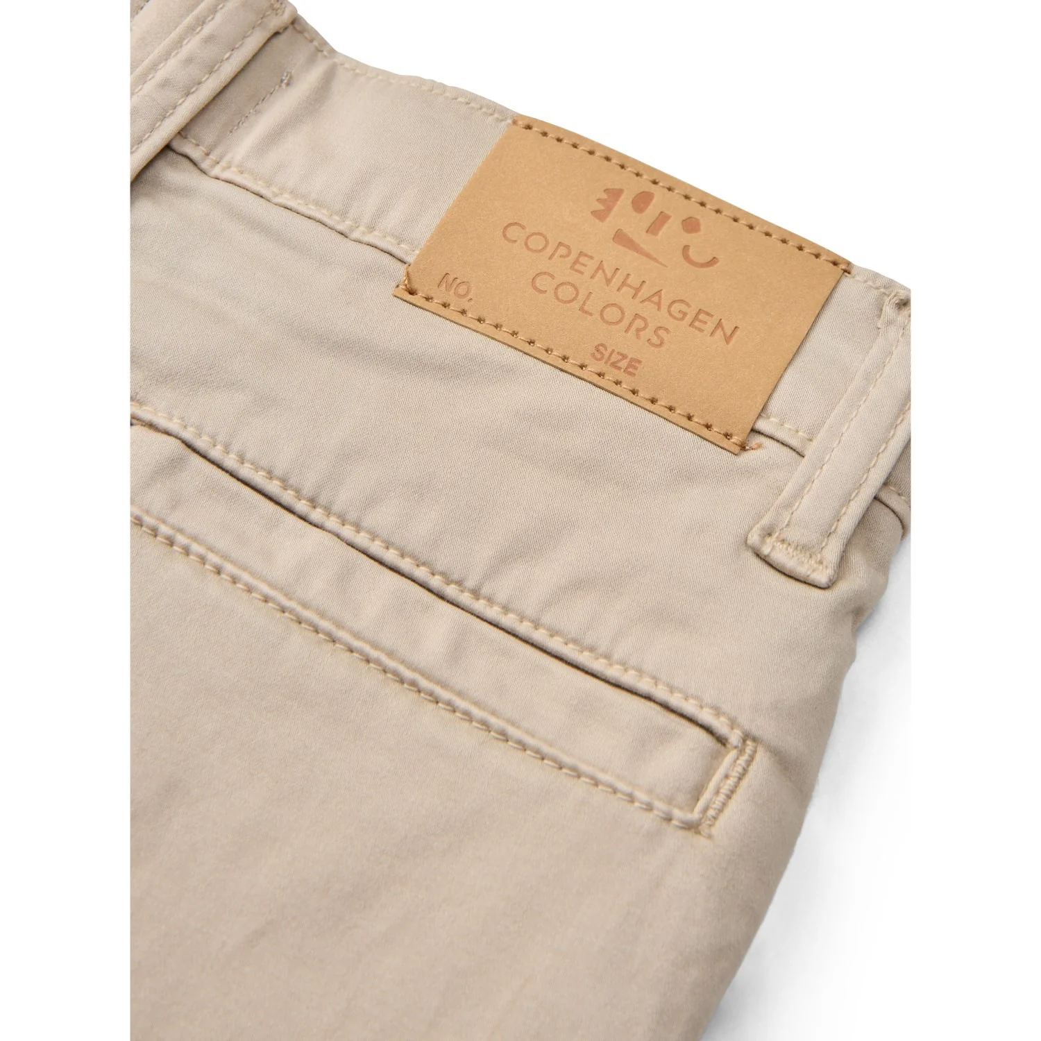 COPENHAGEN COLORS Beige Silky Twill Chinos Slim - With Stretch - Image 2
