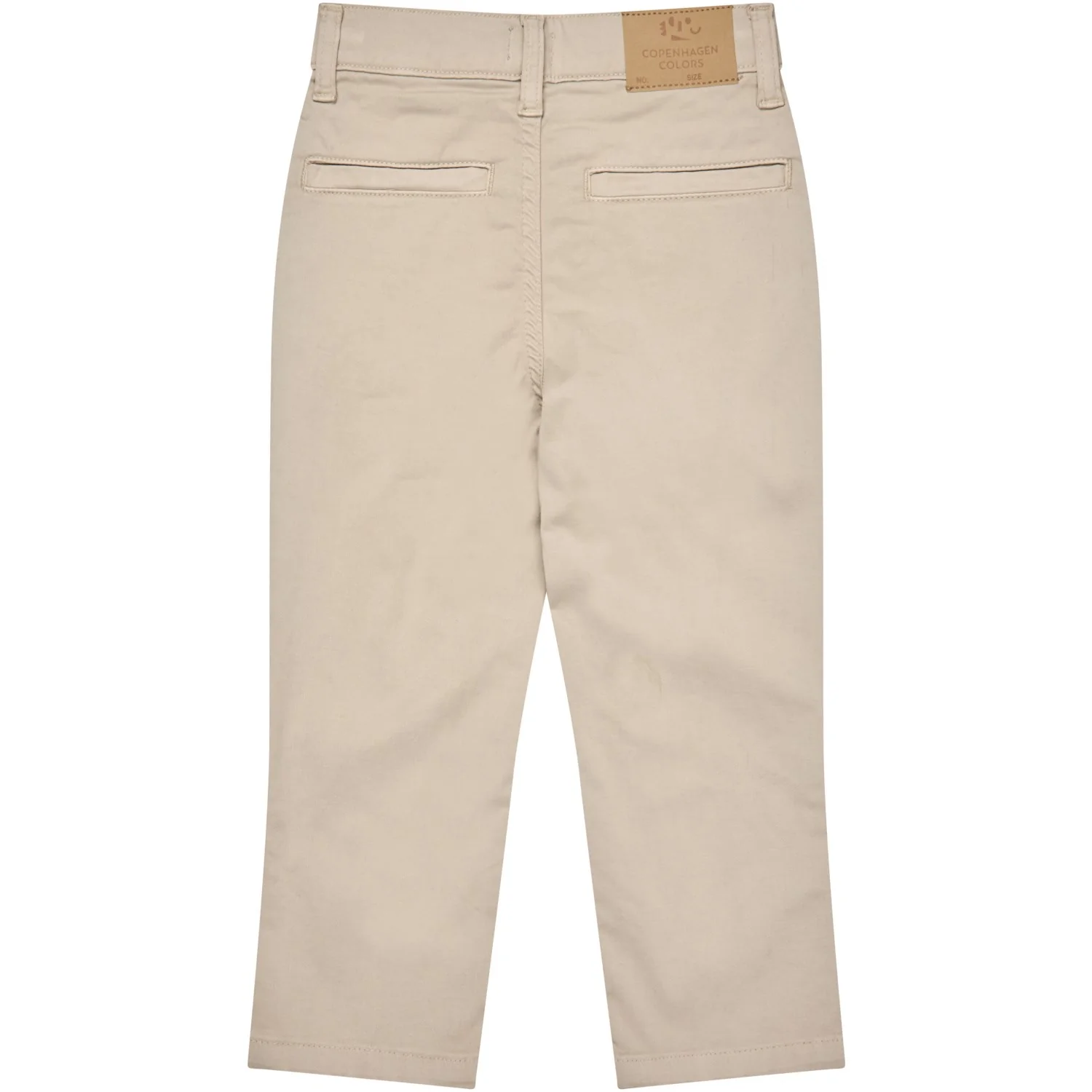 COPENHAGEN COLORS Beige Silky Twill Chinos Slim - With Stretch - Image 3