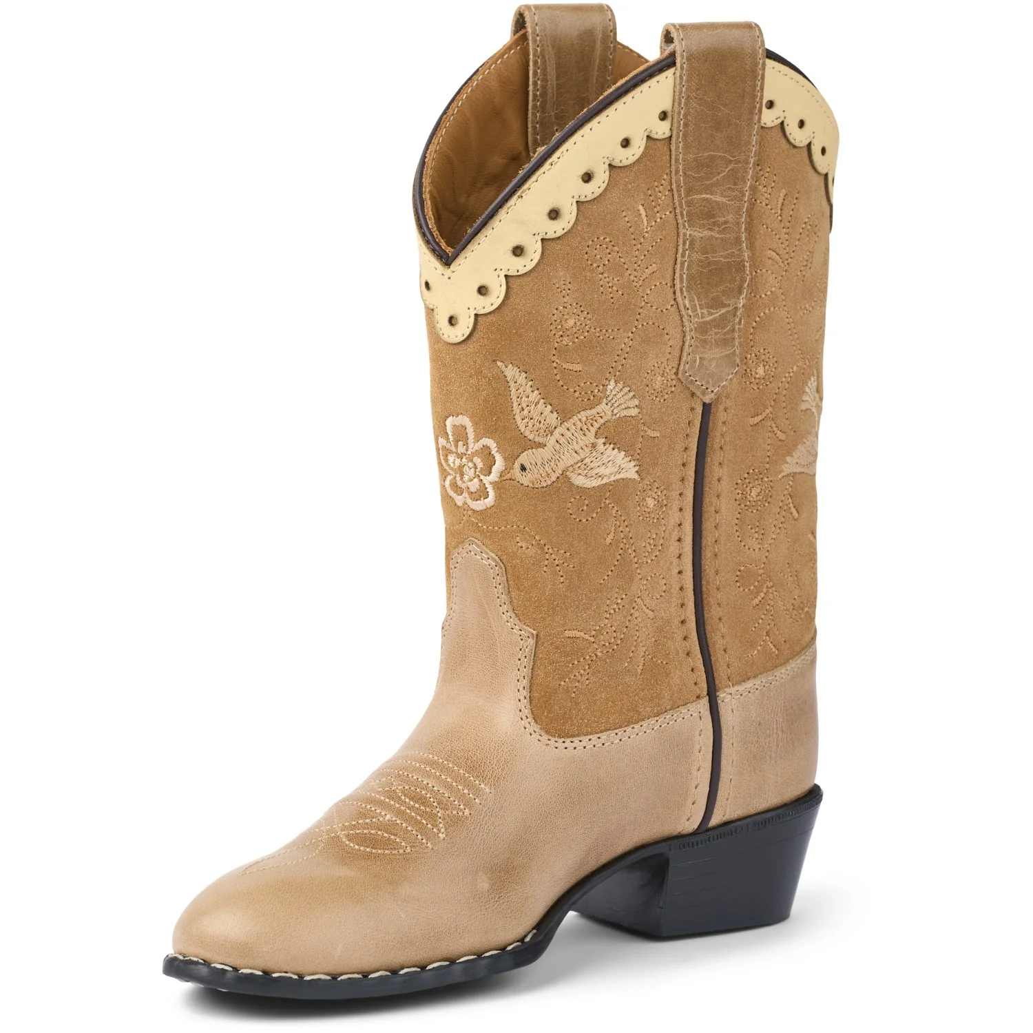 COPENHAGEN COLORS Beige Suede Limited Cowboy Boots High - Image 9