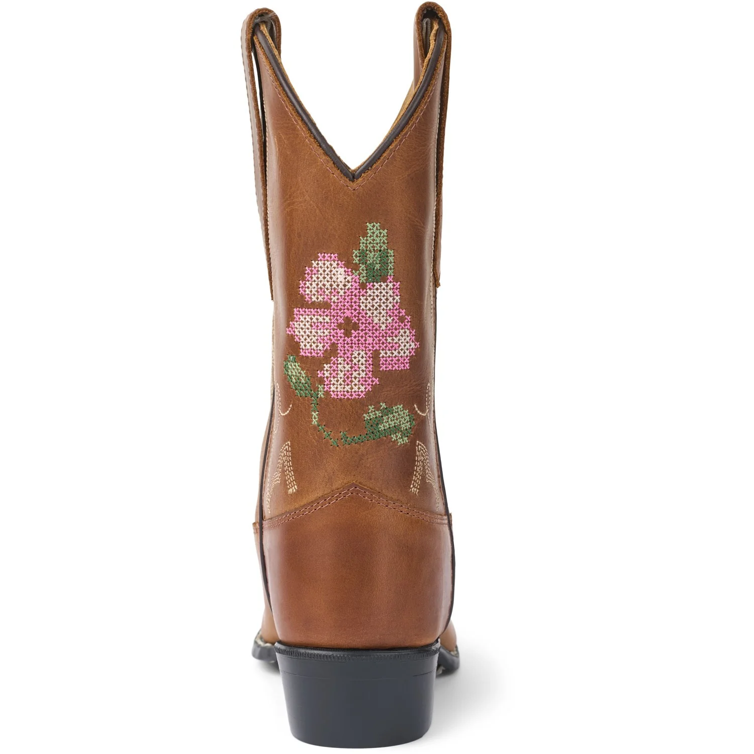 COPENHAGEN COLORS Cognac Leather Limited Cowboy Boot High - Brown Flower - Image 6