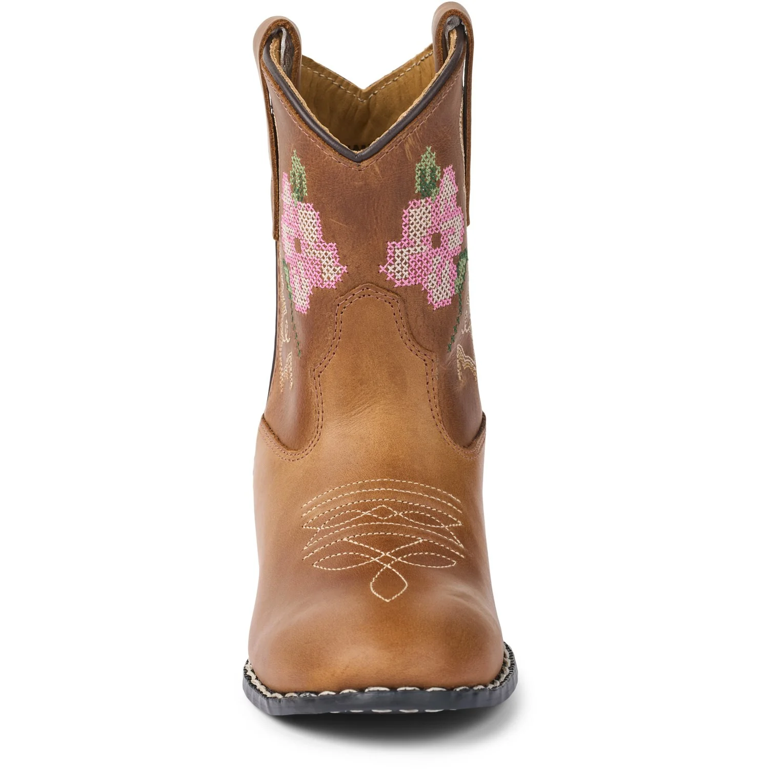 COPENHAGEN COLORS Cognac Leather Limited Cowboy Boot Low - Brown Flower - Image 8