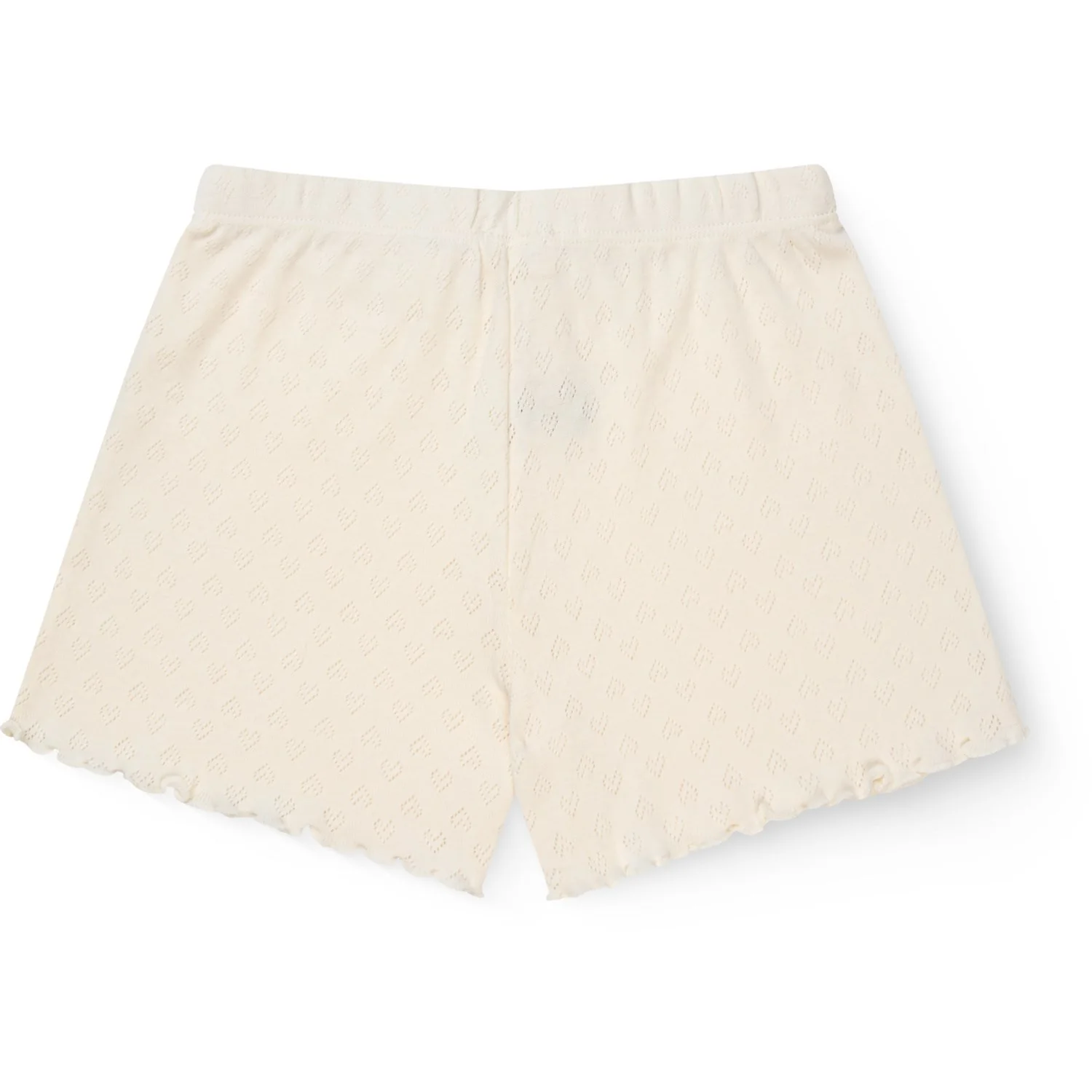COPENHAGEN COLORS Cream Pointelle Heart Shorts - Image 3