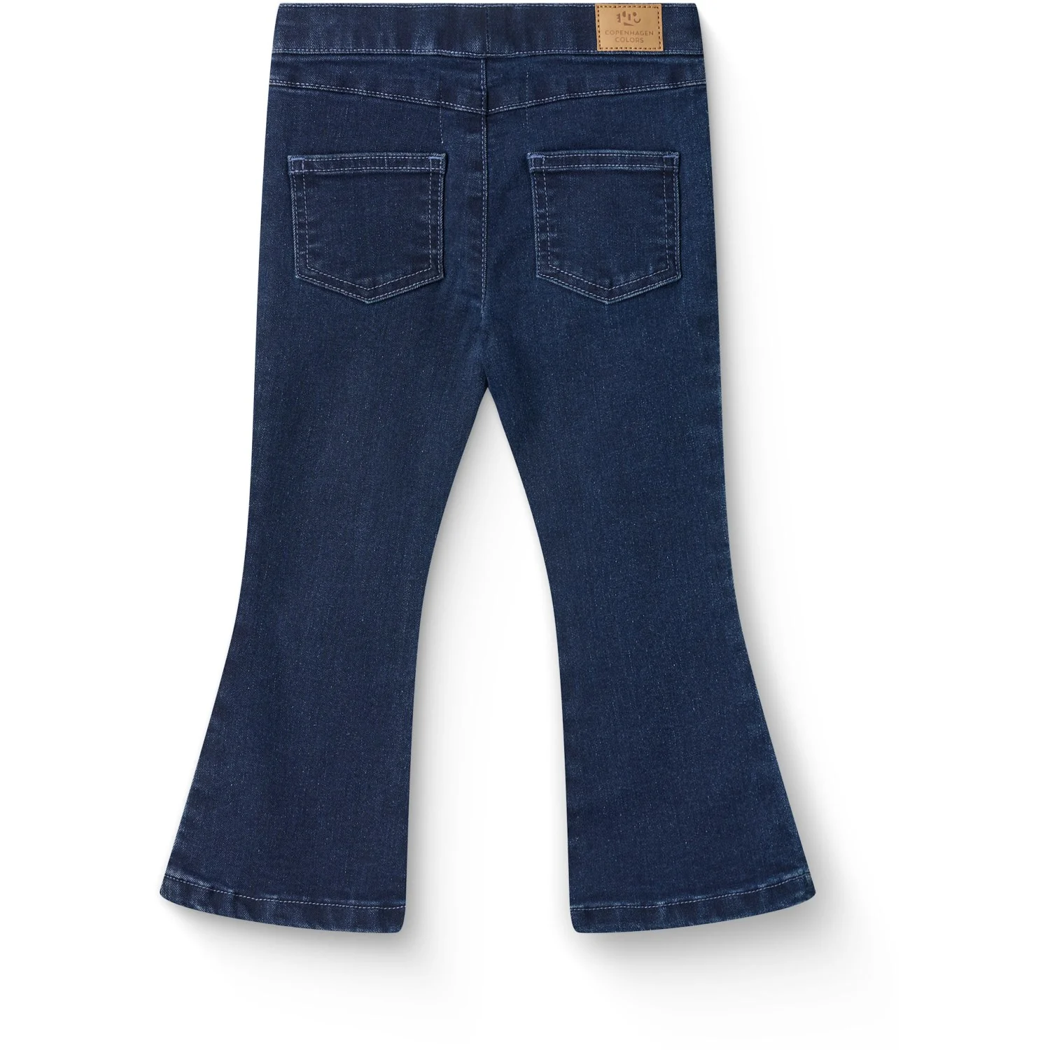COPENHAGEN COLORS Dark Indigo Blue Washed Jeggings W. Flare- Super Stretch - Image 4