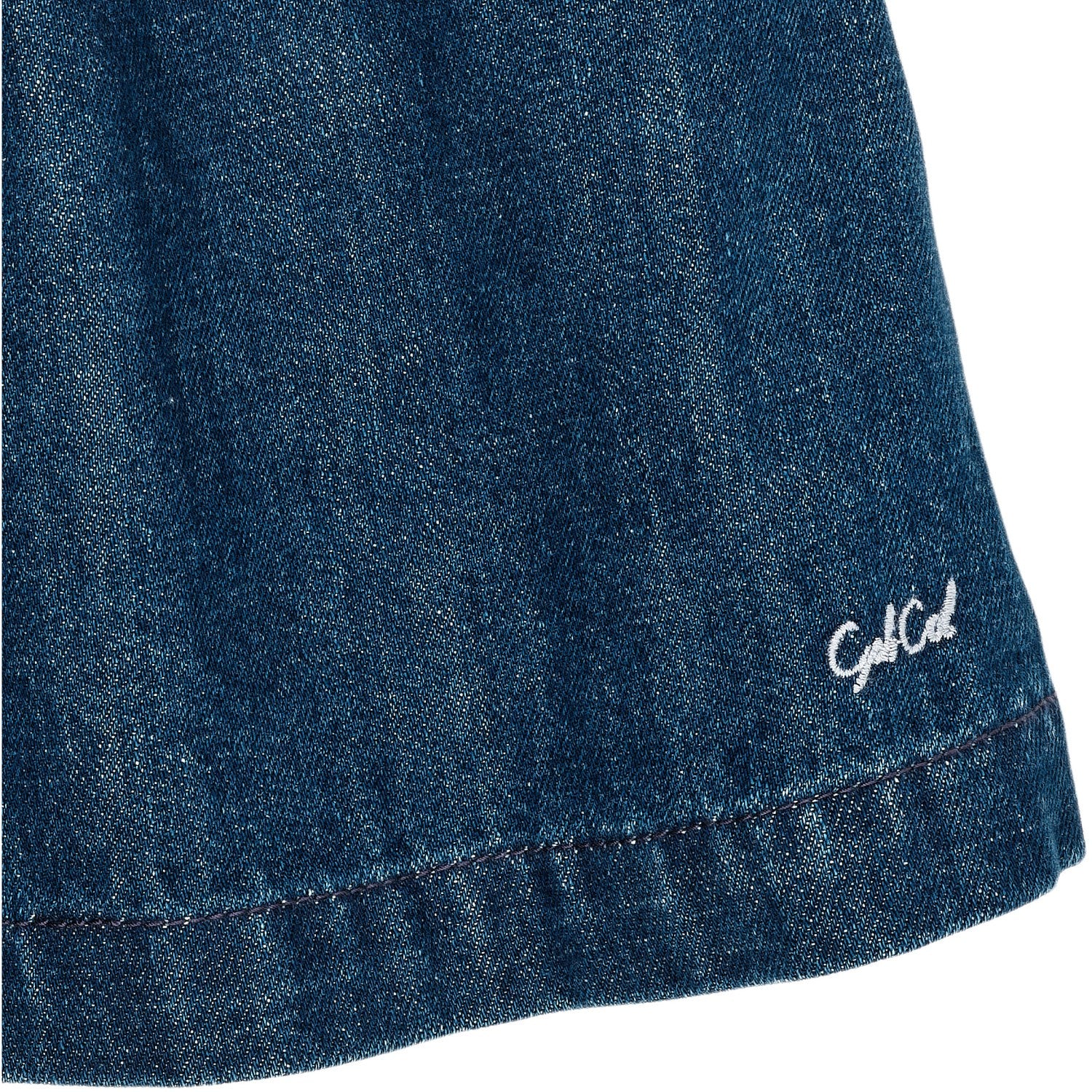 Copenhagen Colors Dark Indigo Blue Washed Organic Pocket Skirt - Image 6