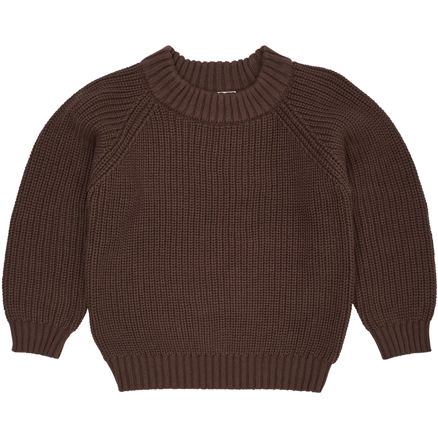 COPENHAGEN COLORS Dk.Brown Knitted Classic Rib Blouse - Image 3