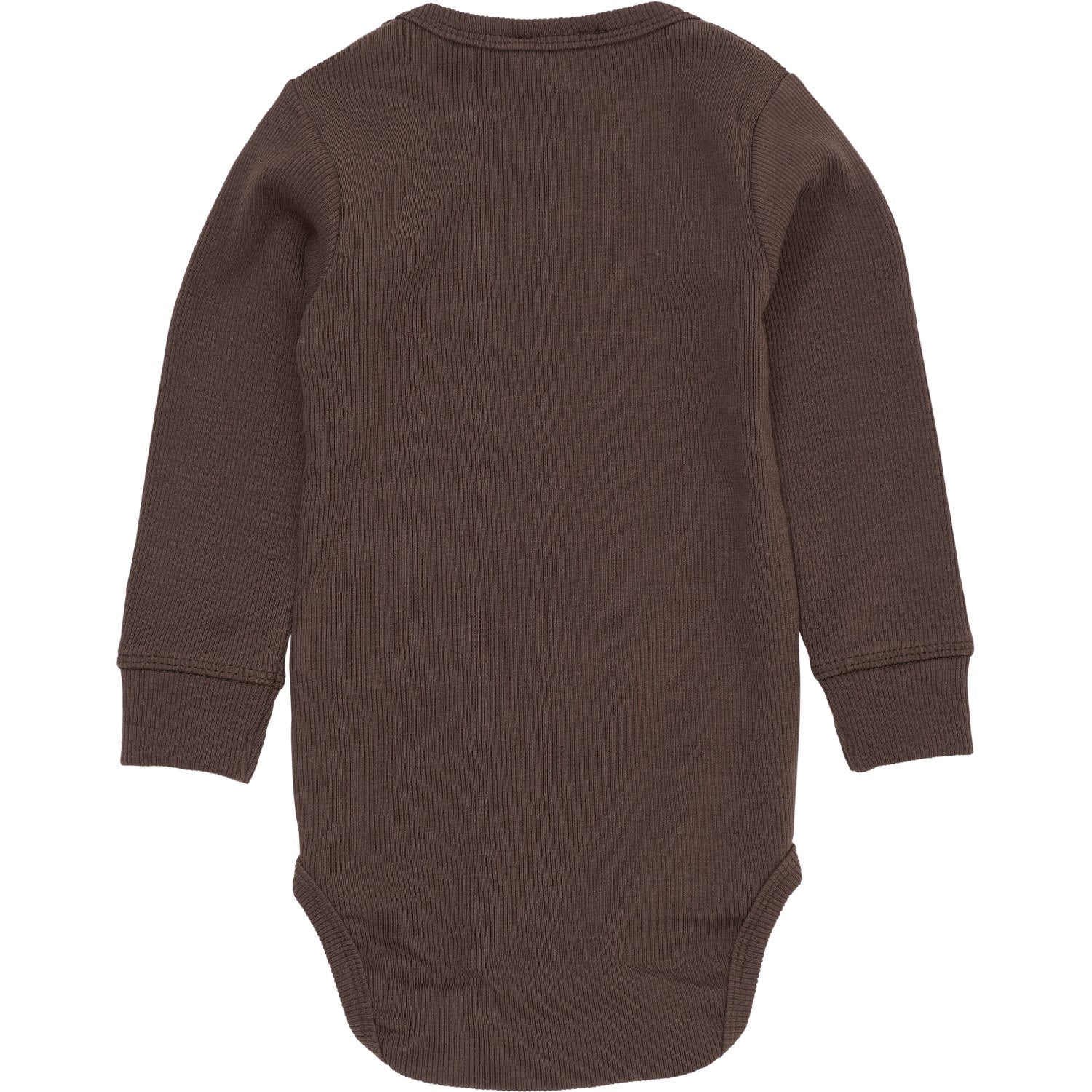 COPENHAGEN COLORS Dk Brown Modal Rib Ls Body - Image 2