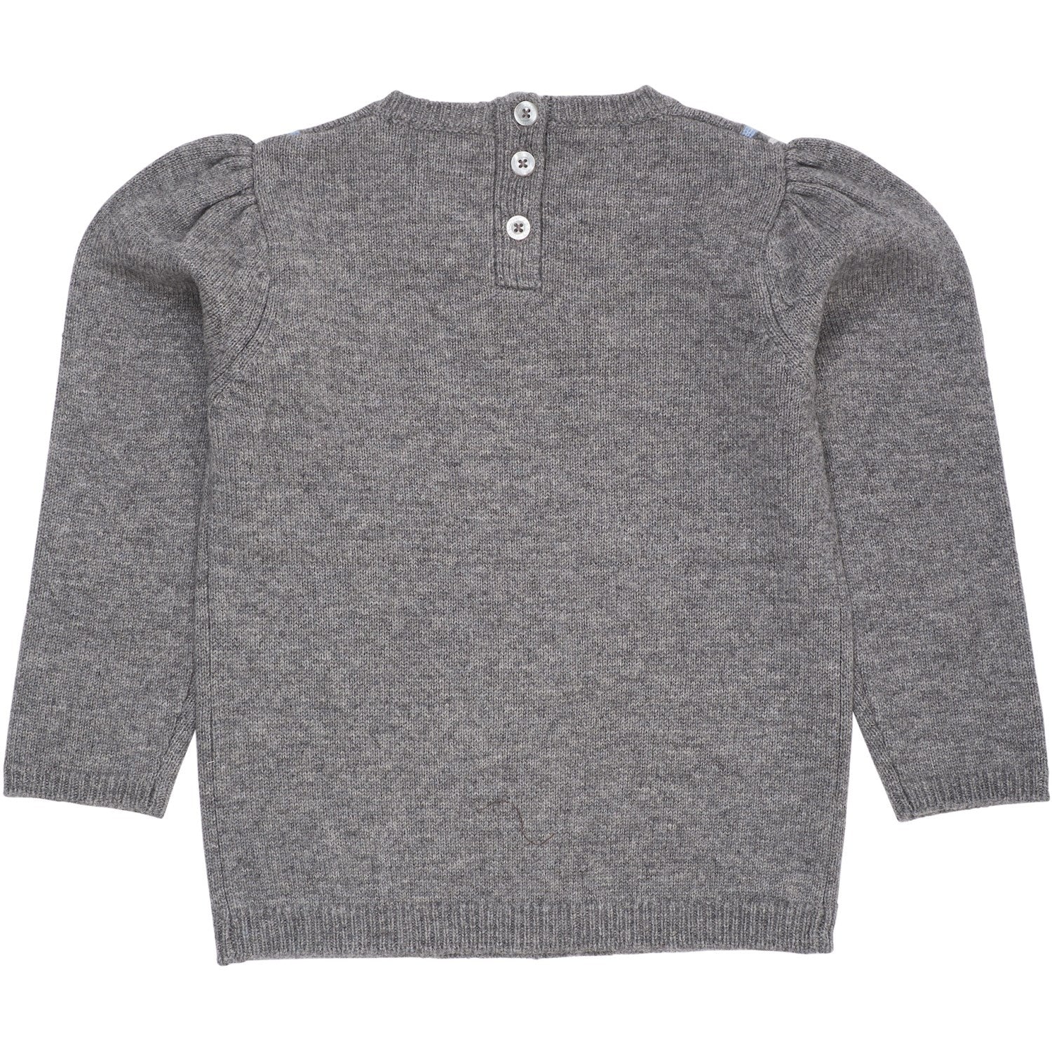 COPENHAGEN COLORS Dk Grey/Blue Comb. Cashmere Blouse W. Collar Deco - Image 6