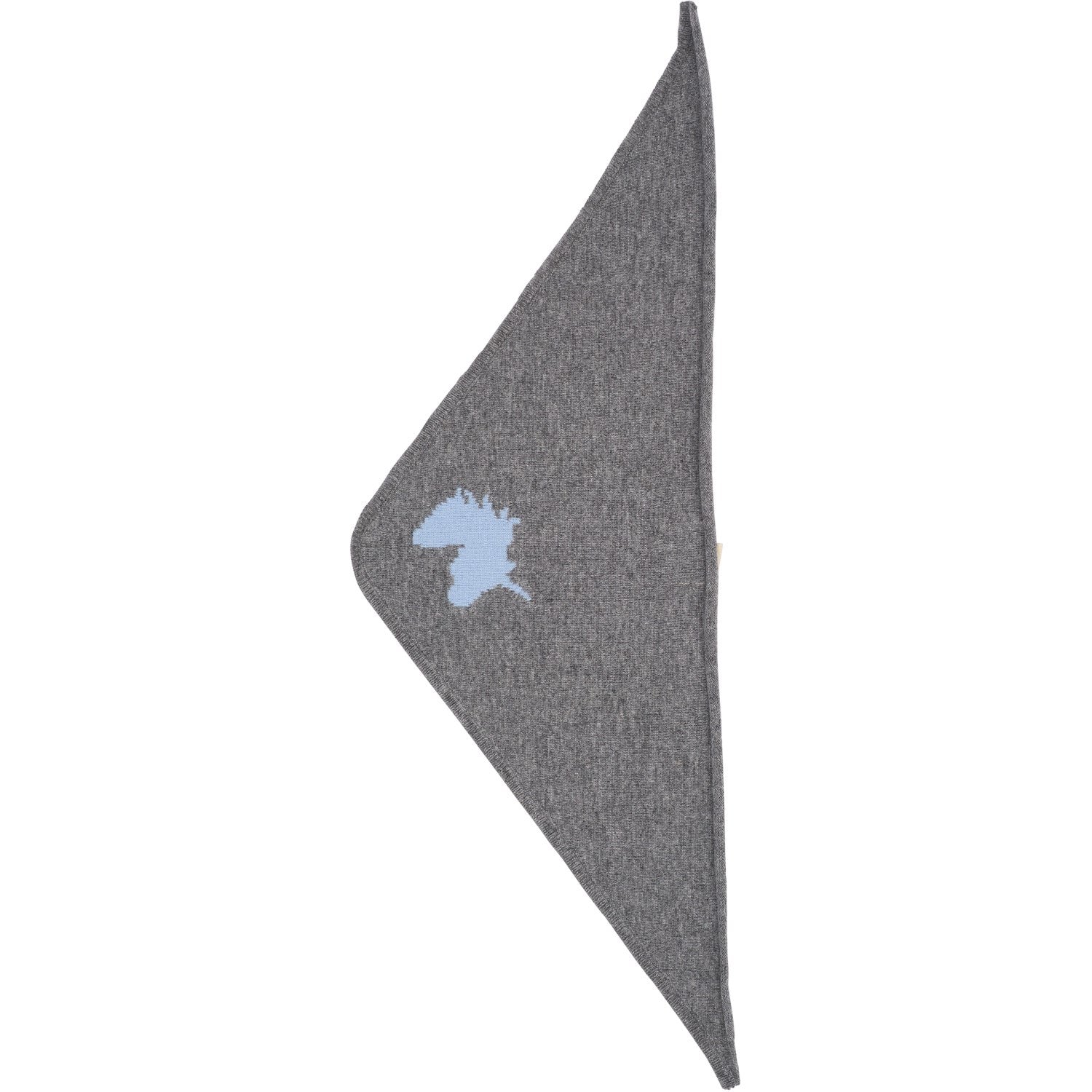 COPENHAGEN COLORS Dk Grey Mel./Blue Cashmere Icon Scarf - Image 2