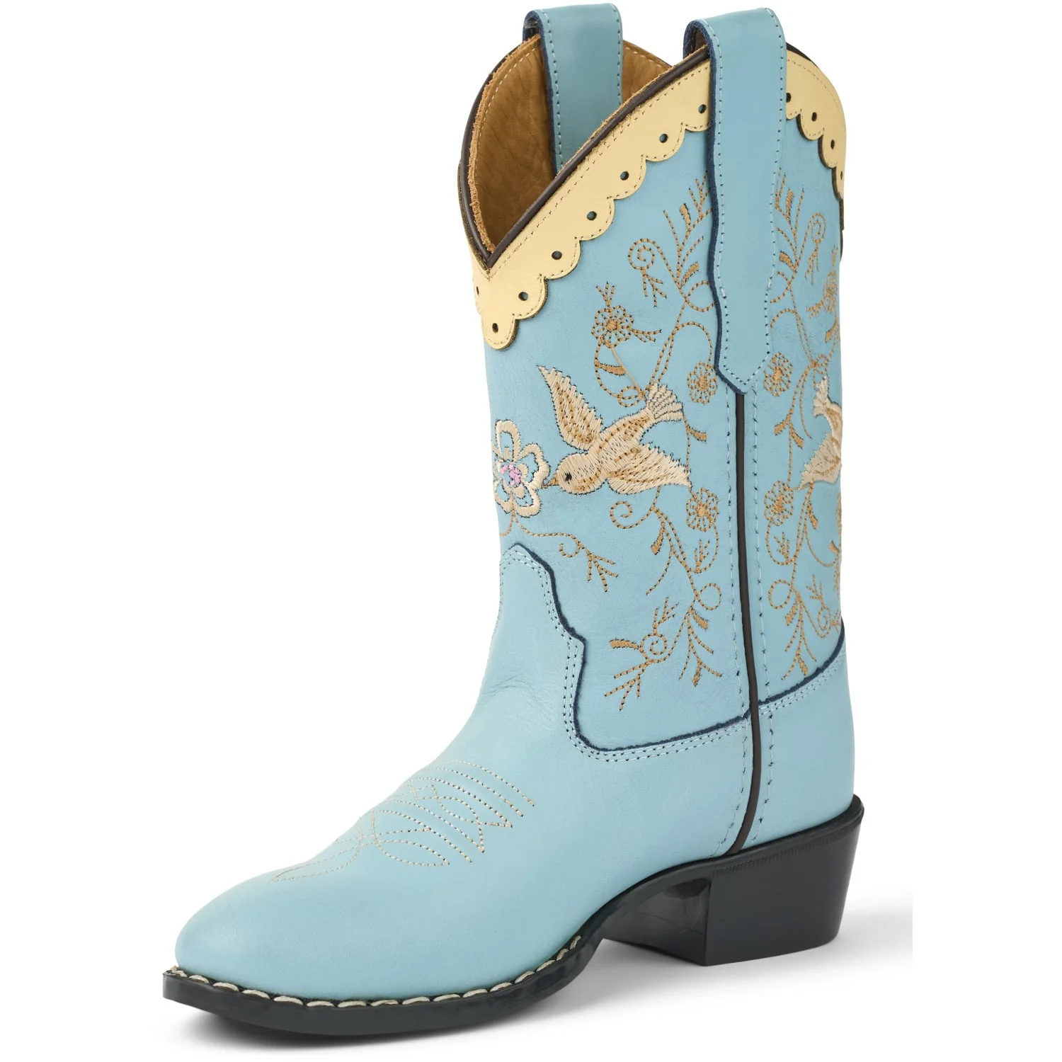 COPENHAGEN COLORS Dusty Blue Leather Limited Cowboy Boot High - Dove - Image 6