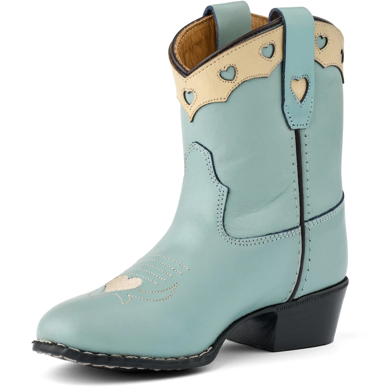 COPENHAGEN COLORS Dusty Blue Leather Limited Cowboy Boot Low - Dove - Image 2