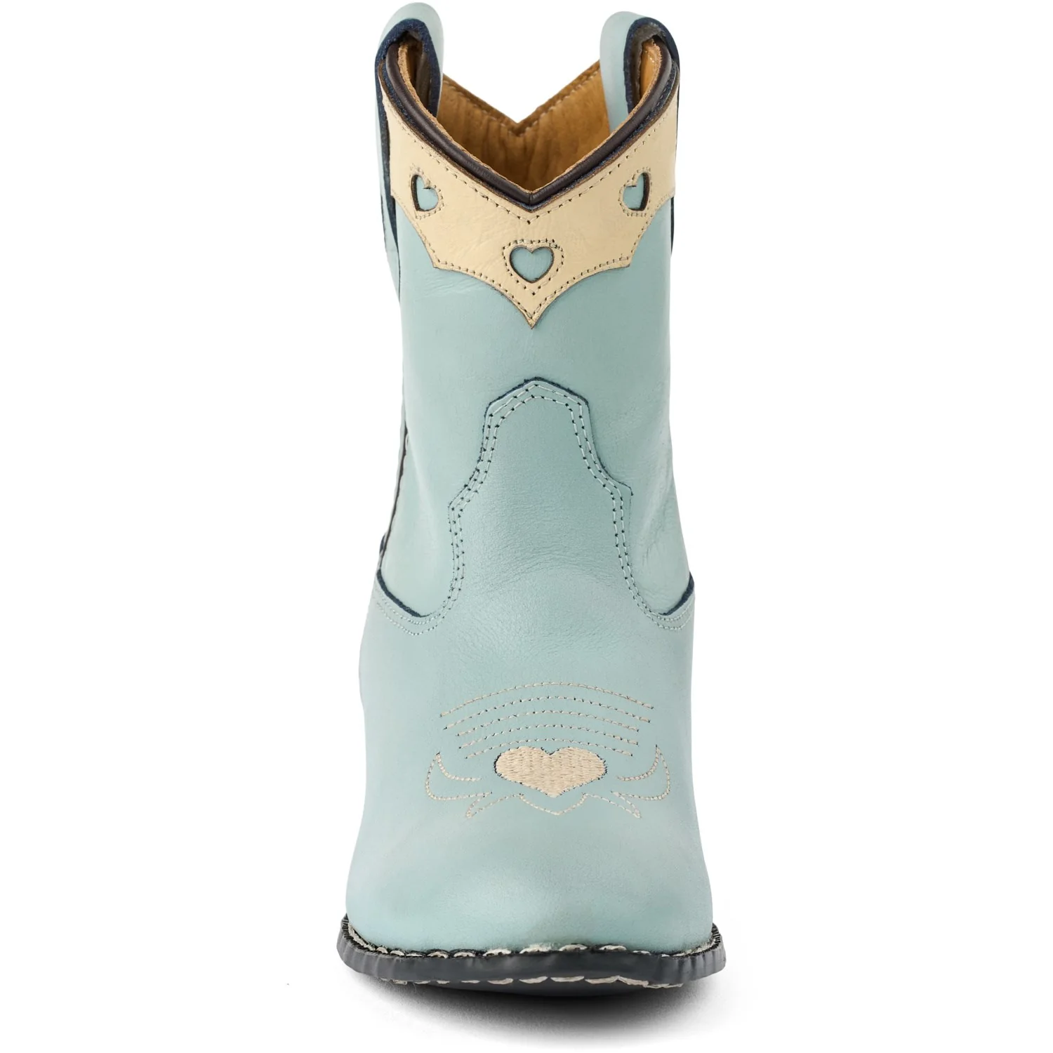 COPENHAGEN COLORS Dusty Blue Leather Limited Cowboy Boot Low - Dove - Image 3