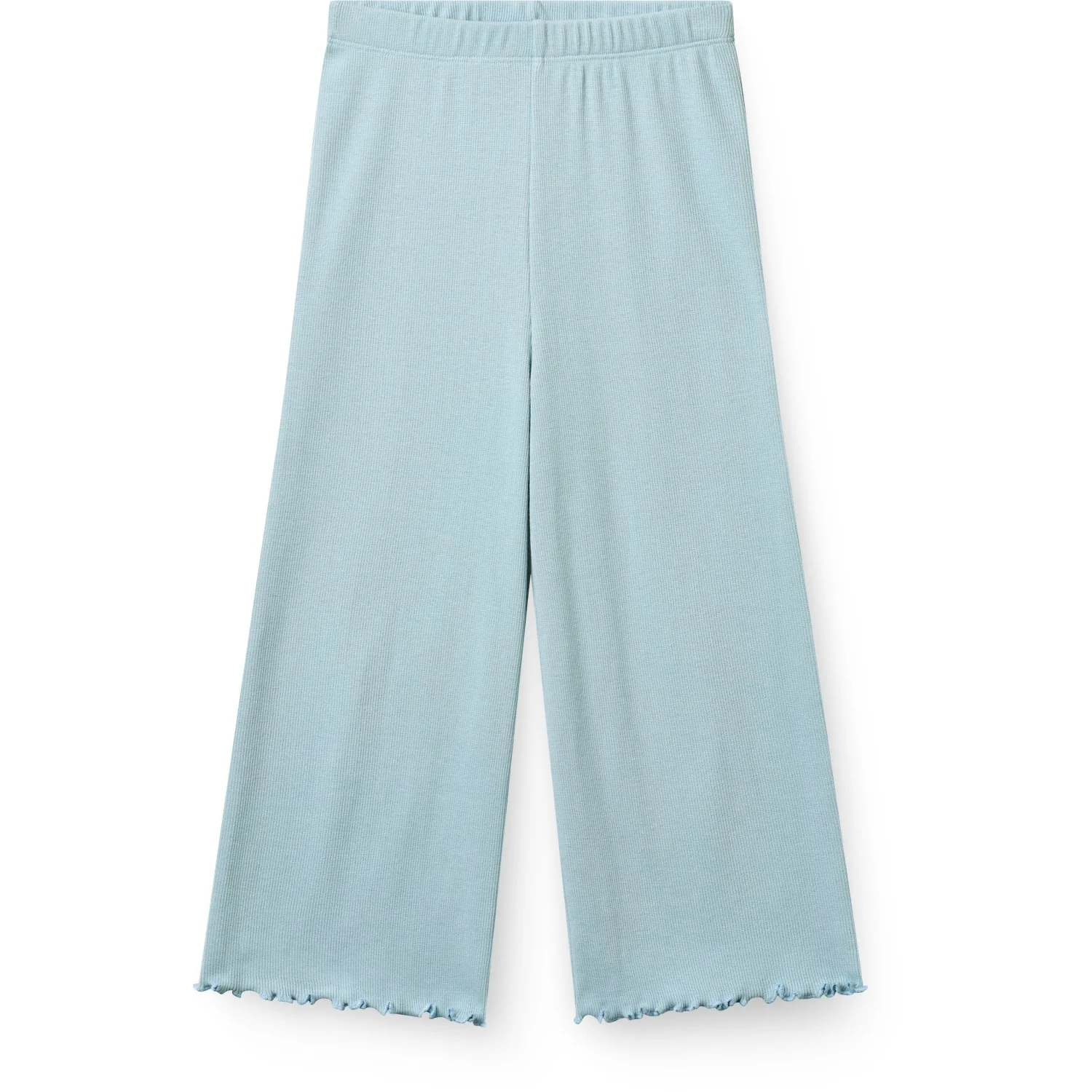 COPENHAGEN COLORS Dusty Blue Modal Rib Wide Pants