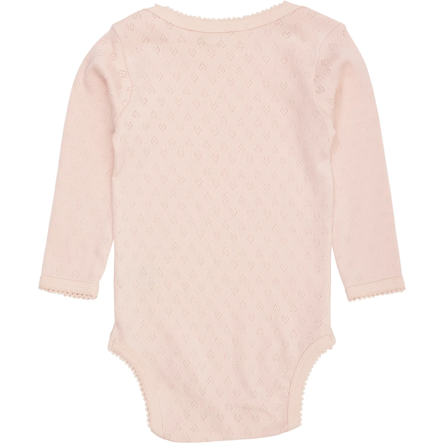 COPENHAGEN COLORS Dusty Rose Pointelle Heart Lapneck Body Ls - Image 4