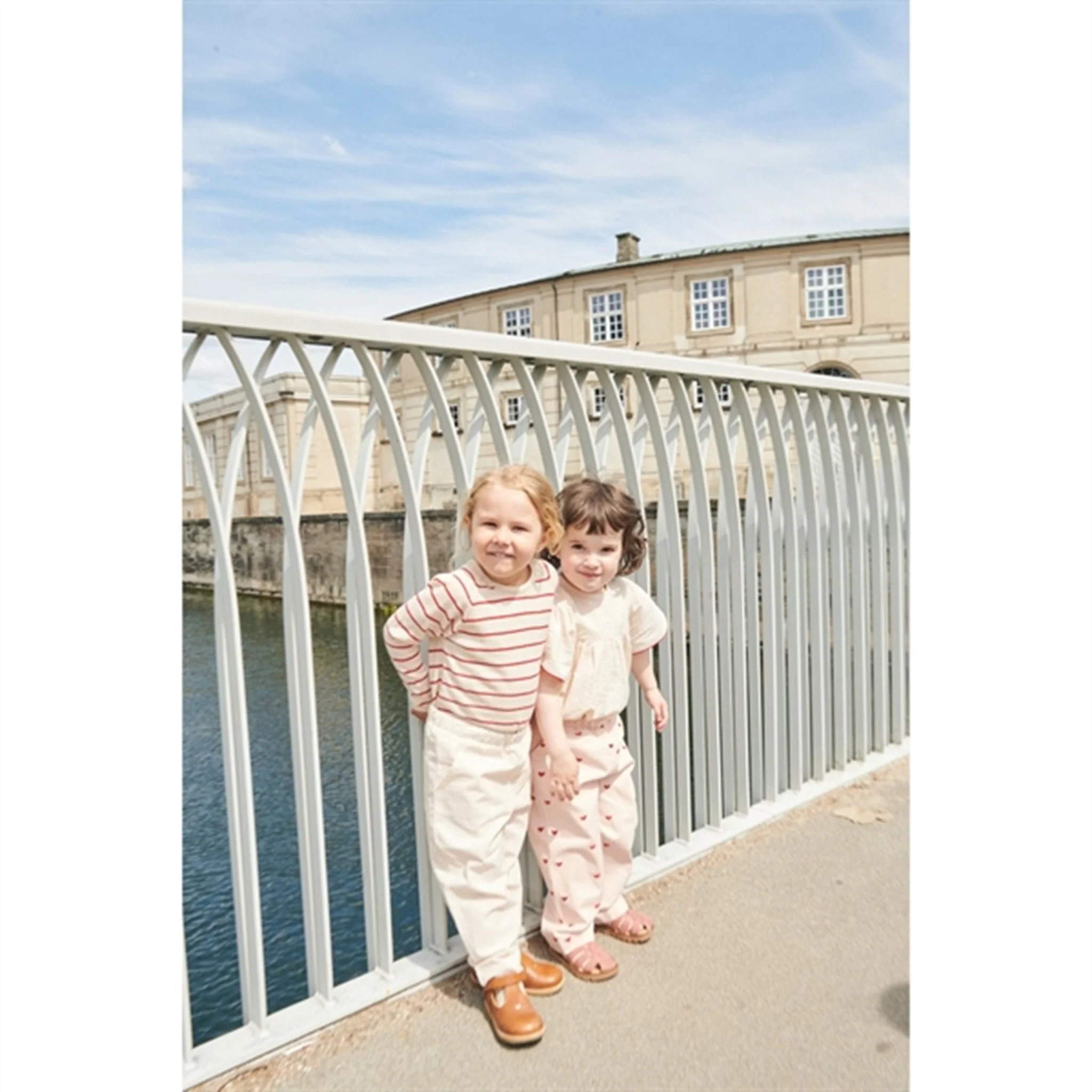Copenhagen Colors Dusty Rose W Cream Stripe Seersucker Pants - Image 2
