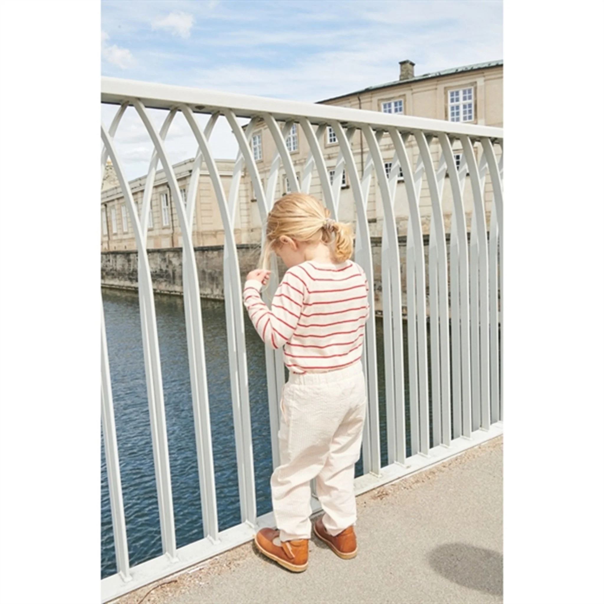 Copenhagen Colors Dusty Rose W Cream Stripe Seersucker Pants - Image 3